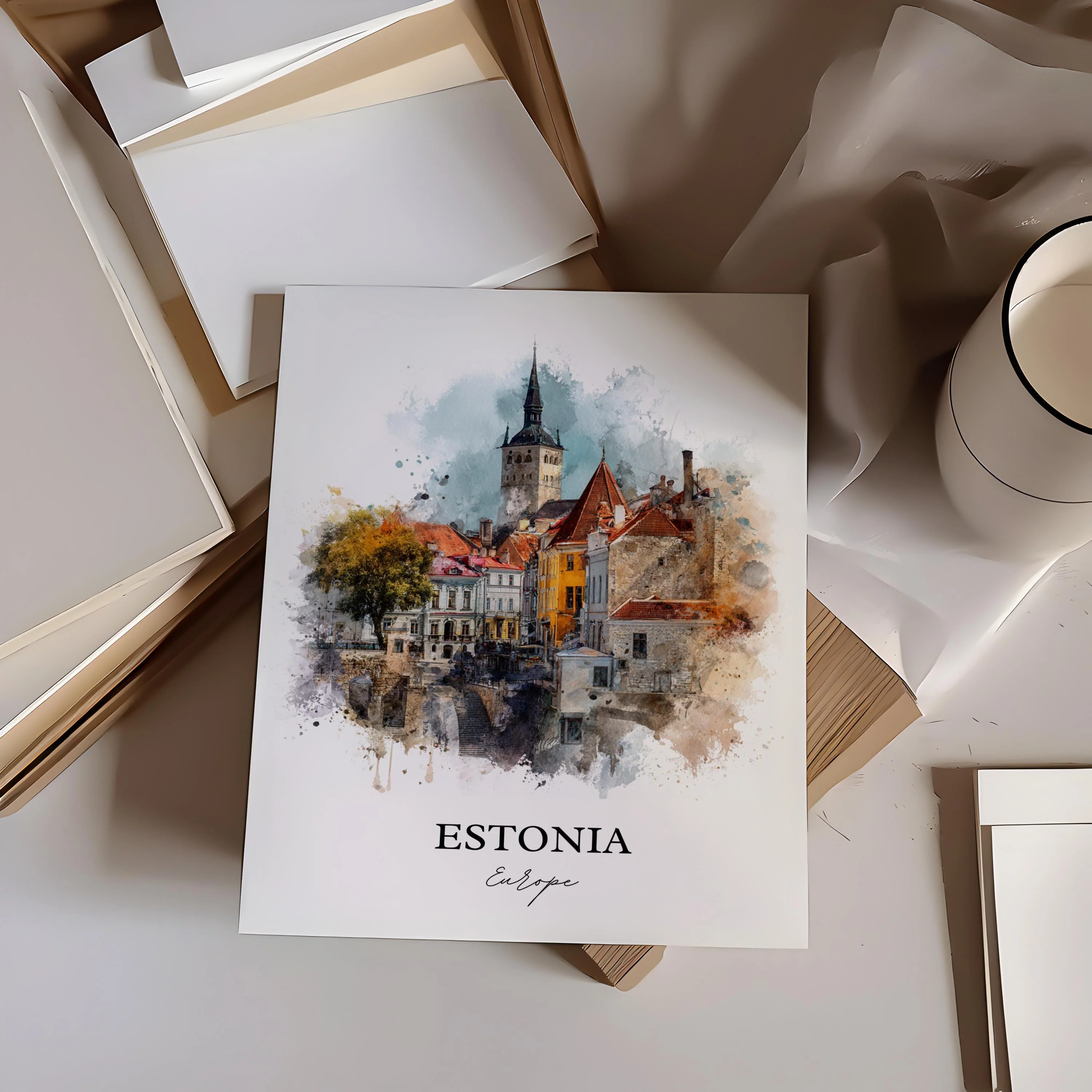 Estonia, Estonia – Watercolor Art Print - Image 6
