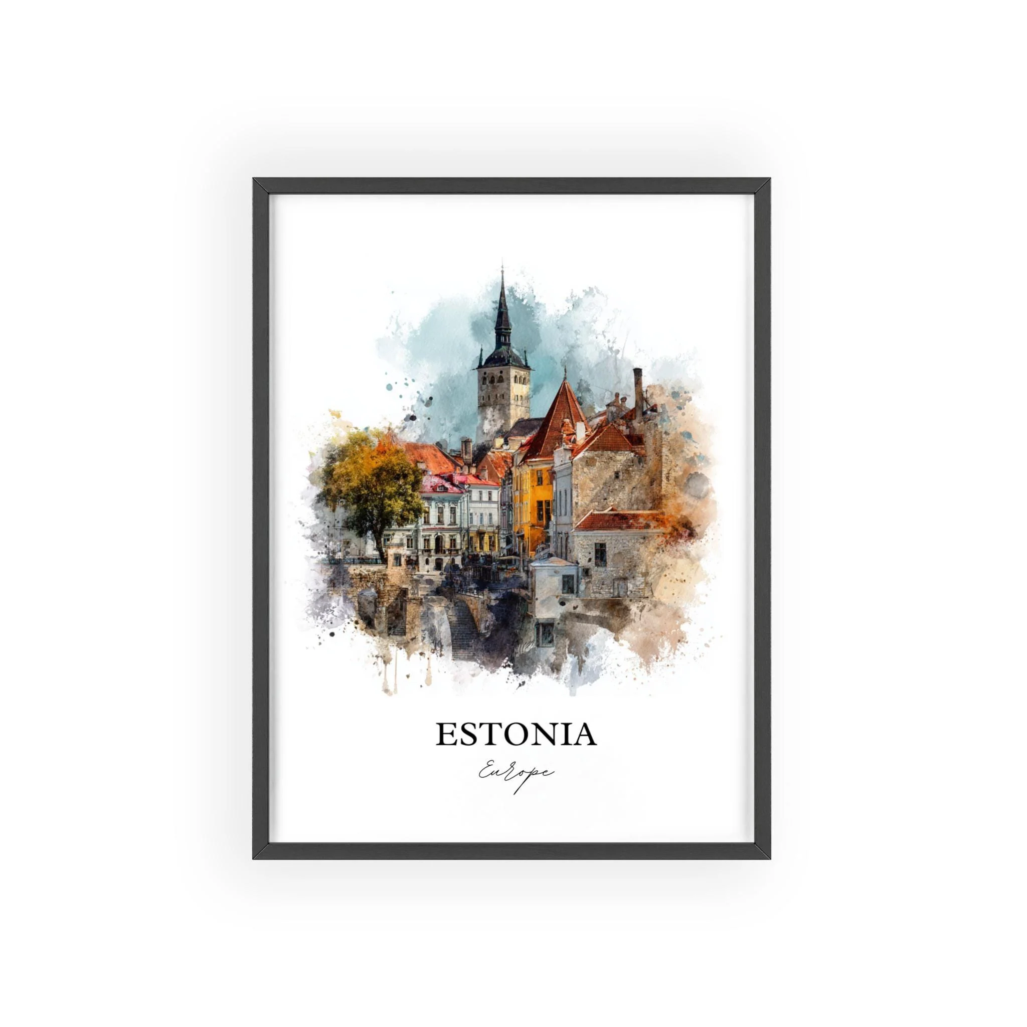 Estonia, Estonia – Watercolor Art Print - Image 7