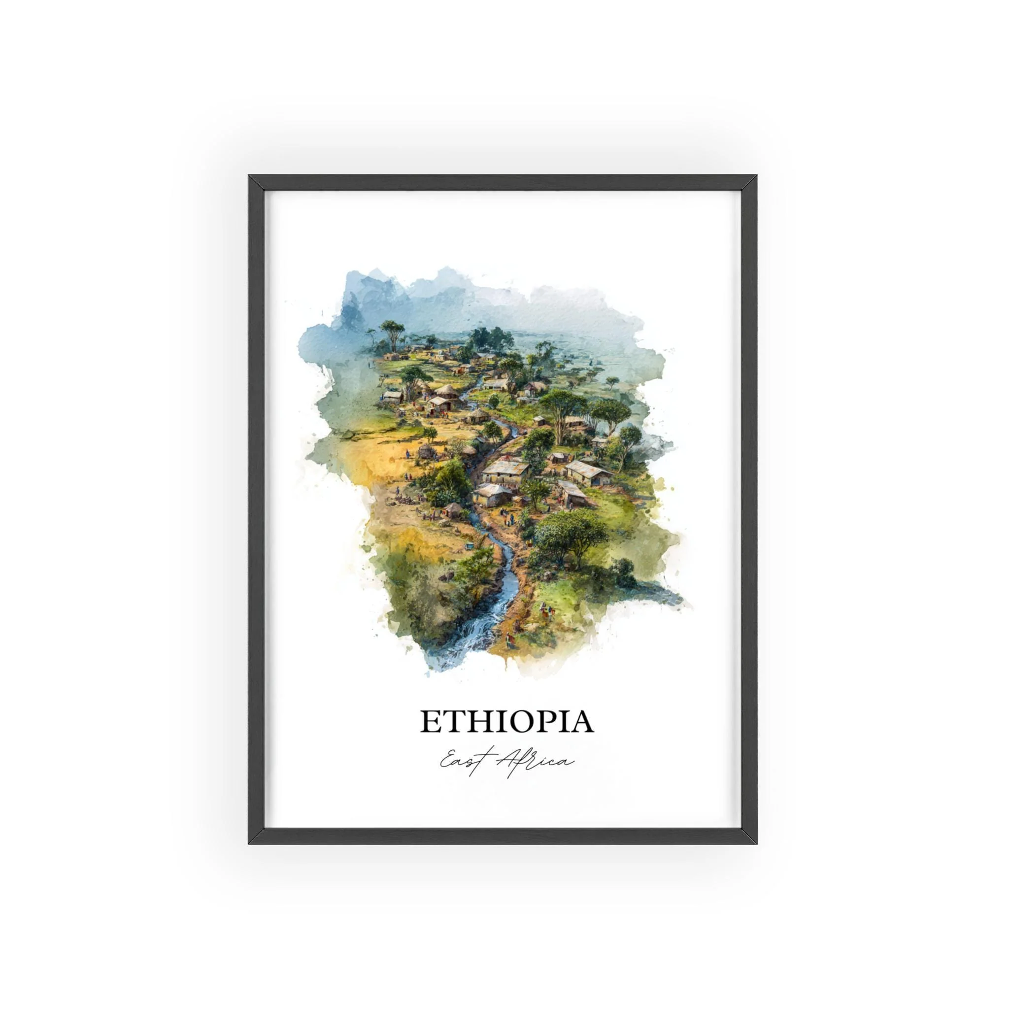 Ethiopia, Ethiopia – Watercolor Art Print - Image 7