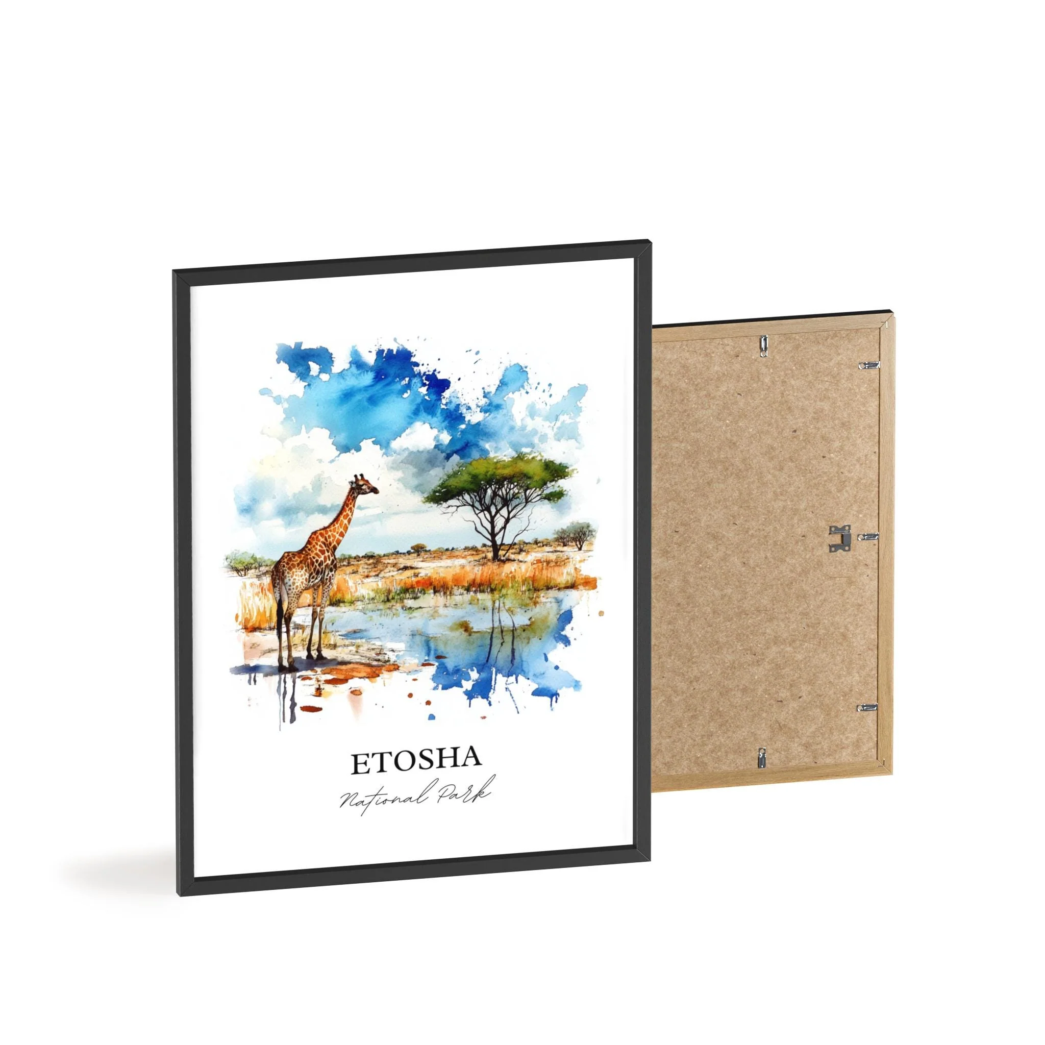 Etosha National Park, Namibia – Watercolor Art Print - Image 8