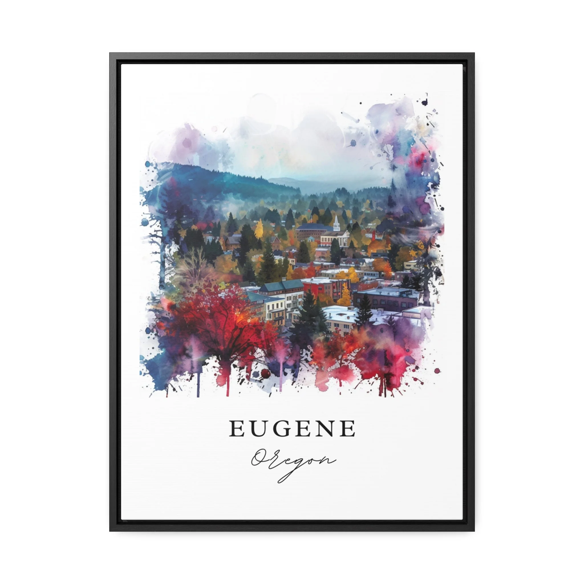 Eugene, Oregon, Oregon – Watercolor Art Print - Image 6