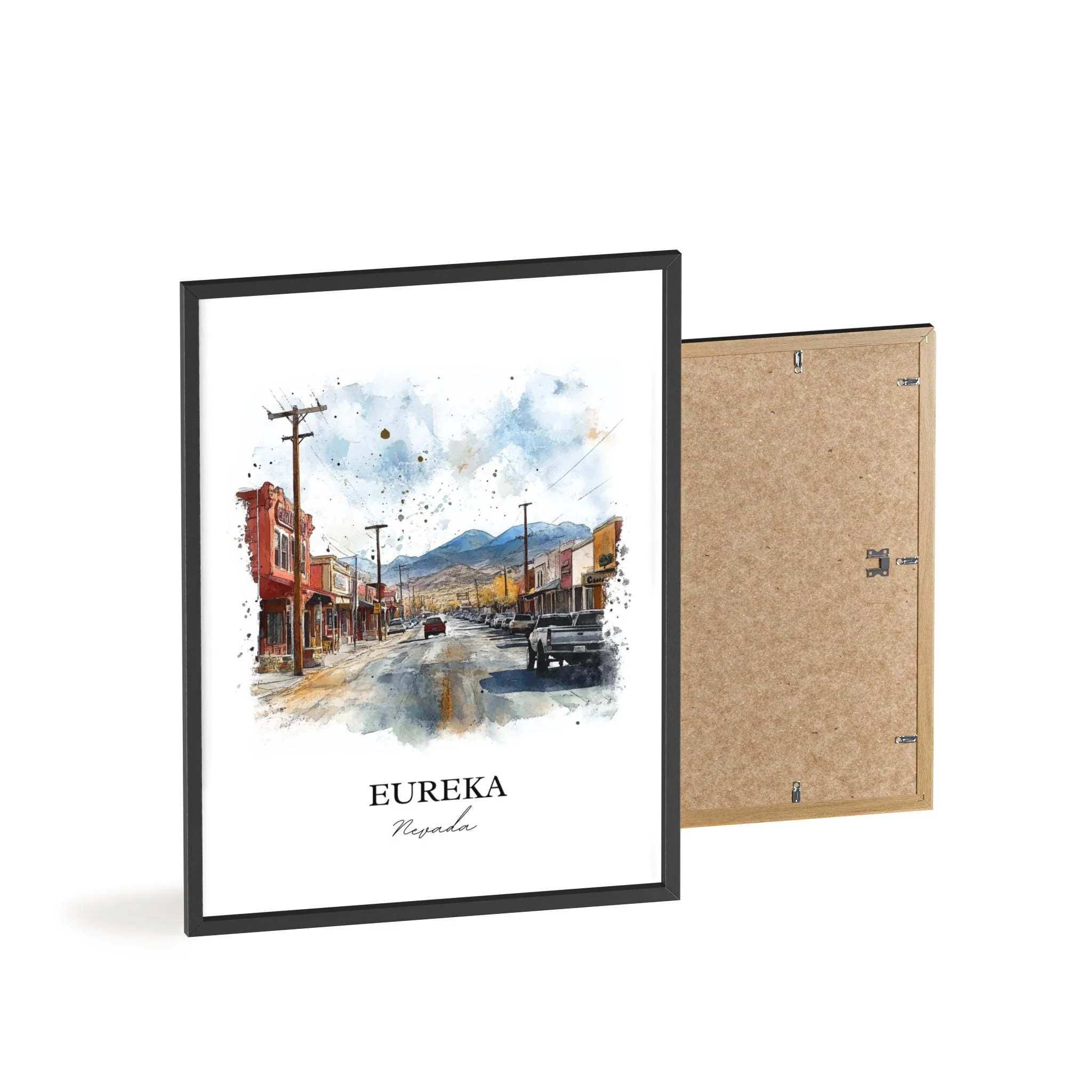 Eureka, Nevada, USA – Watercolor Art Print - Image 8