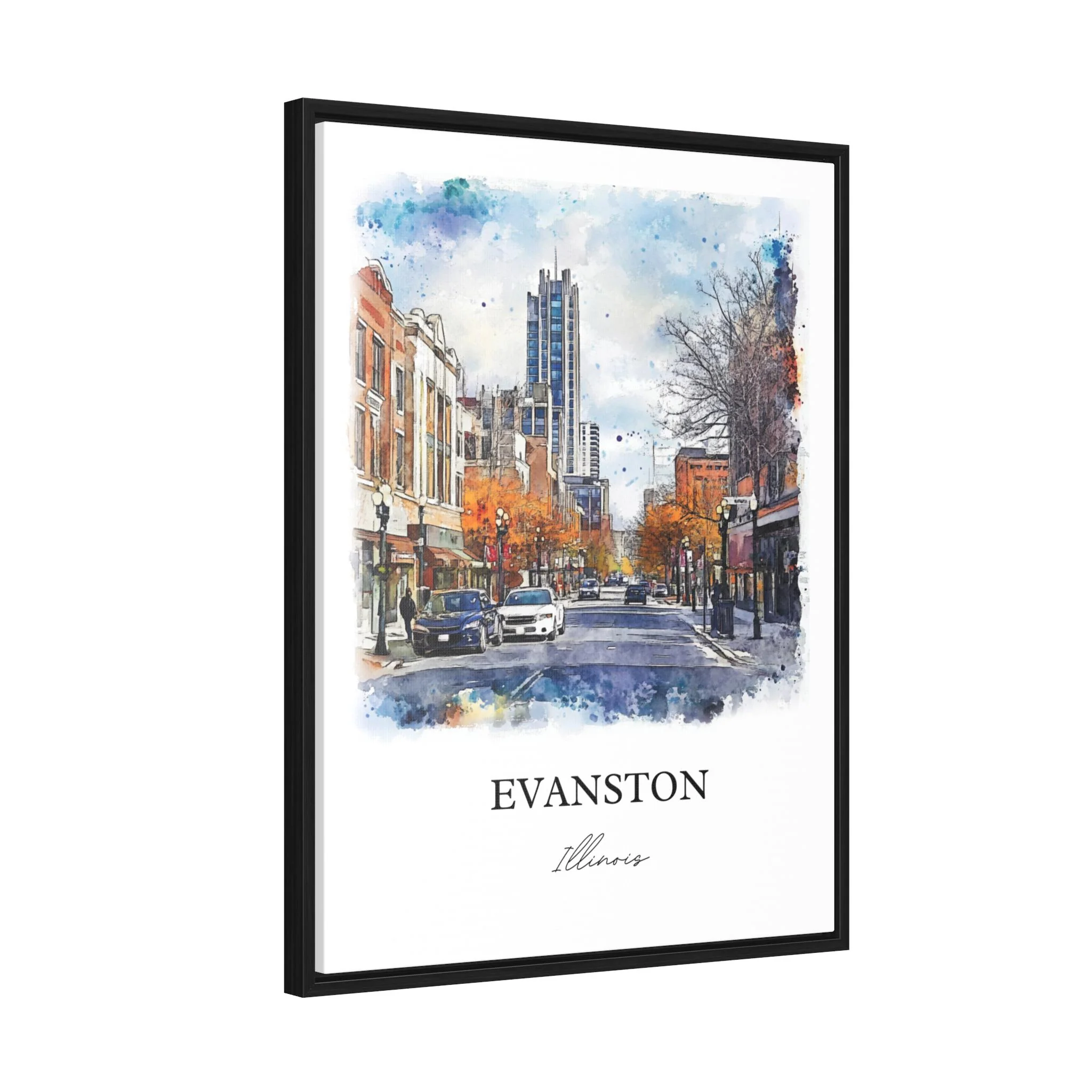 Evanston, IL, Illinois – Watercolor Art Print - Image 8
