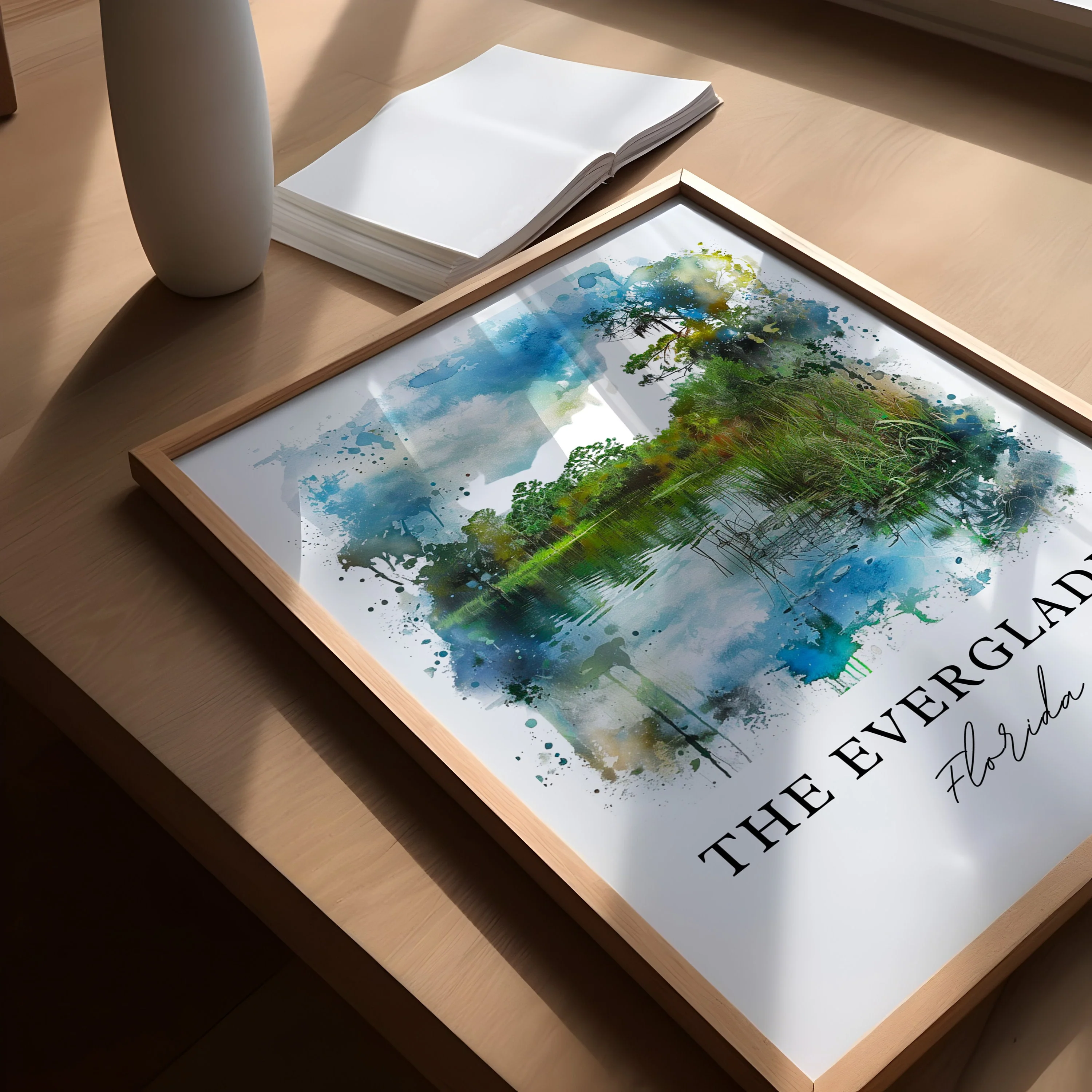 Everglades, FL, USA – Watercolor Art Print - Image 3