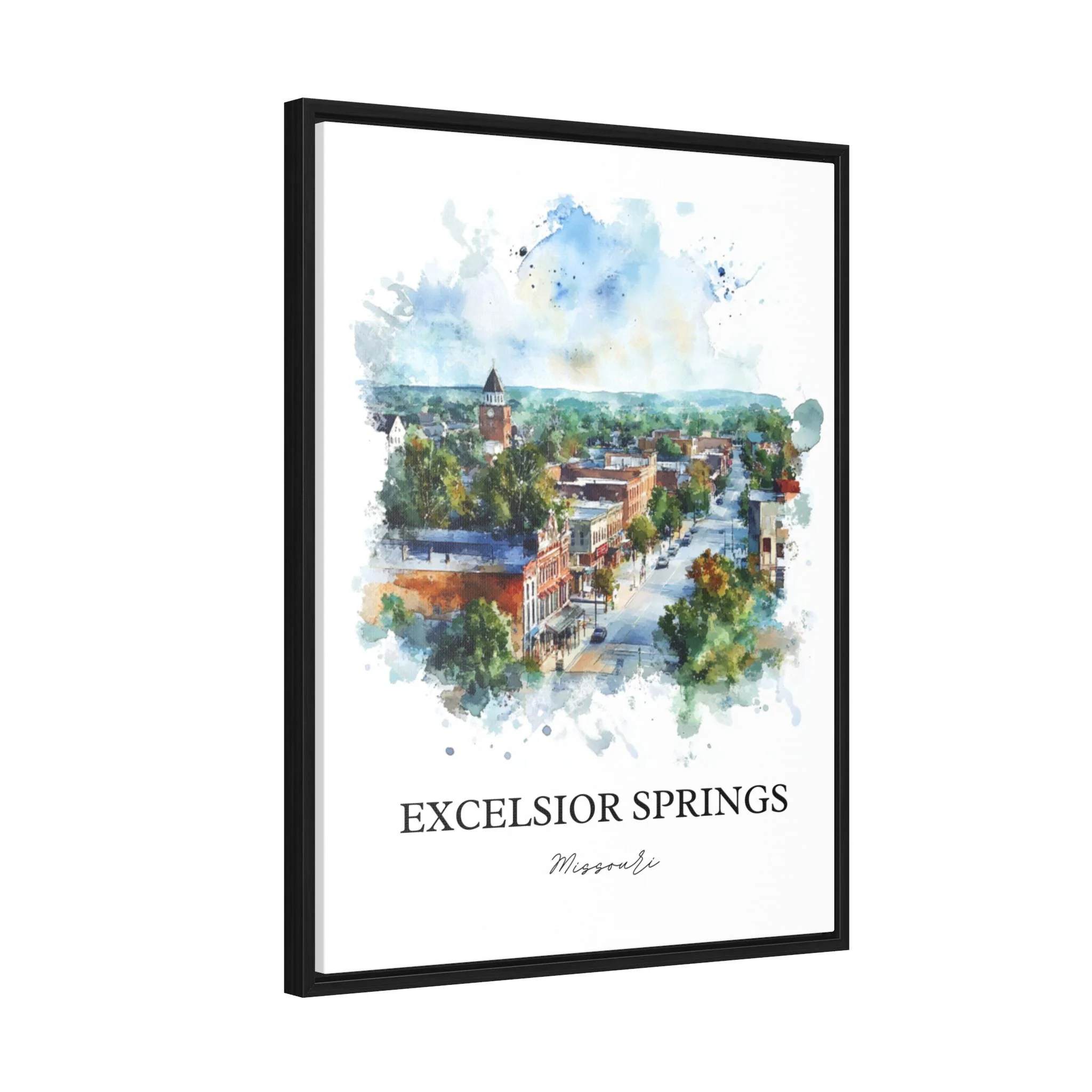 Excelsior Springs, Missouri, USA – Watercolor Art Print - Image 8
