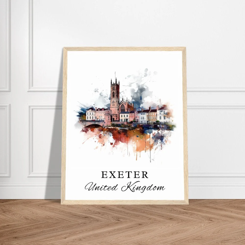 Exeter, England – Watercolor Art Print - Image 5