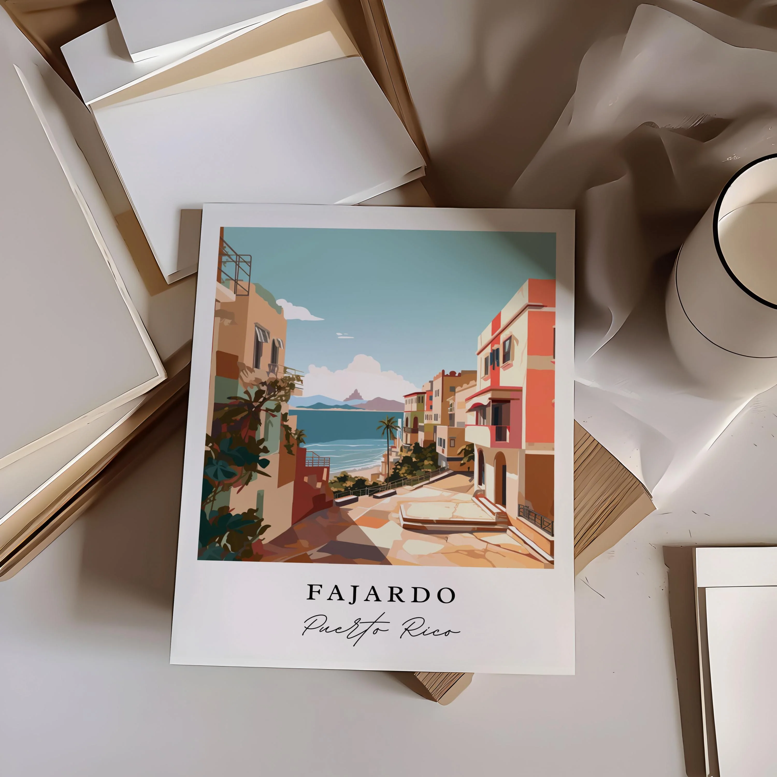 Fajardo, Puerto Rico – Watercolor Art Print - Image 2