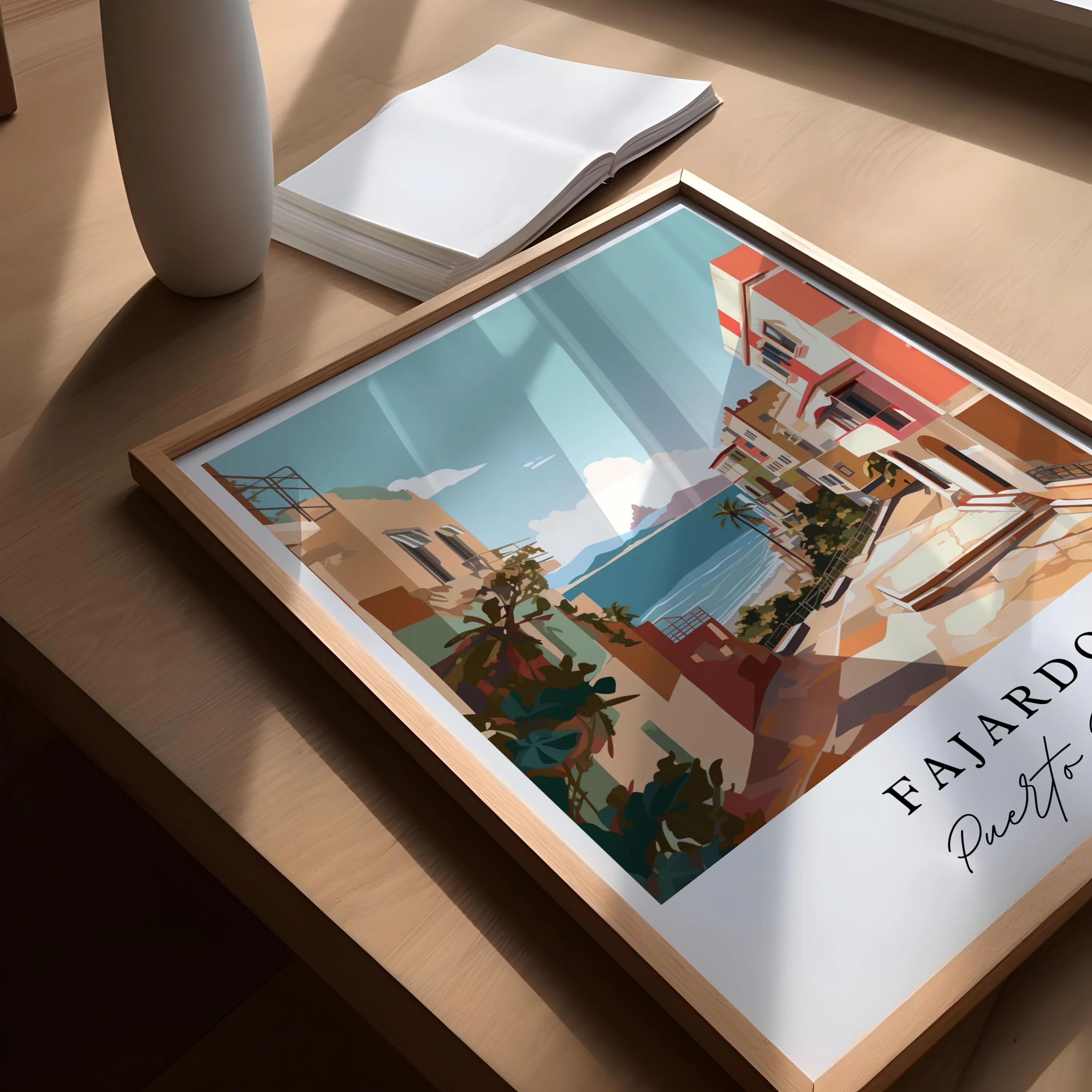 Fajardo, Puerto Rico – Watercolor Art Print - Image 3