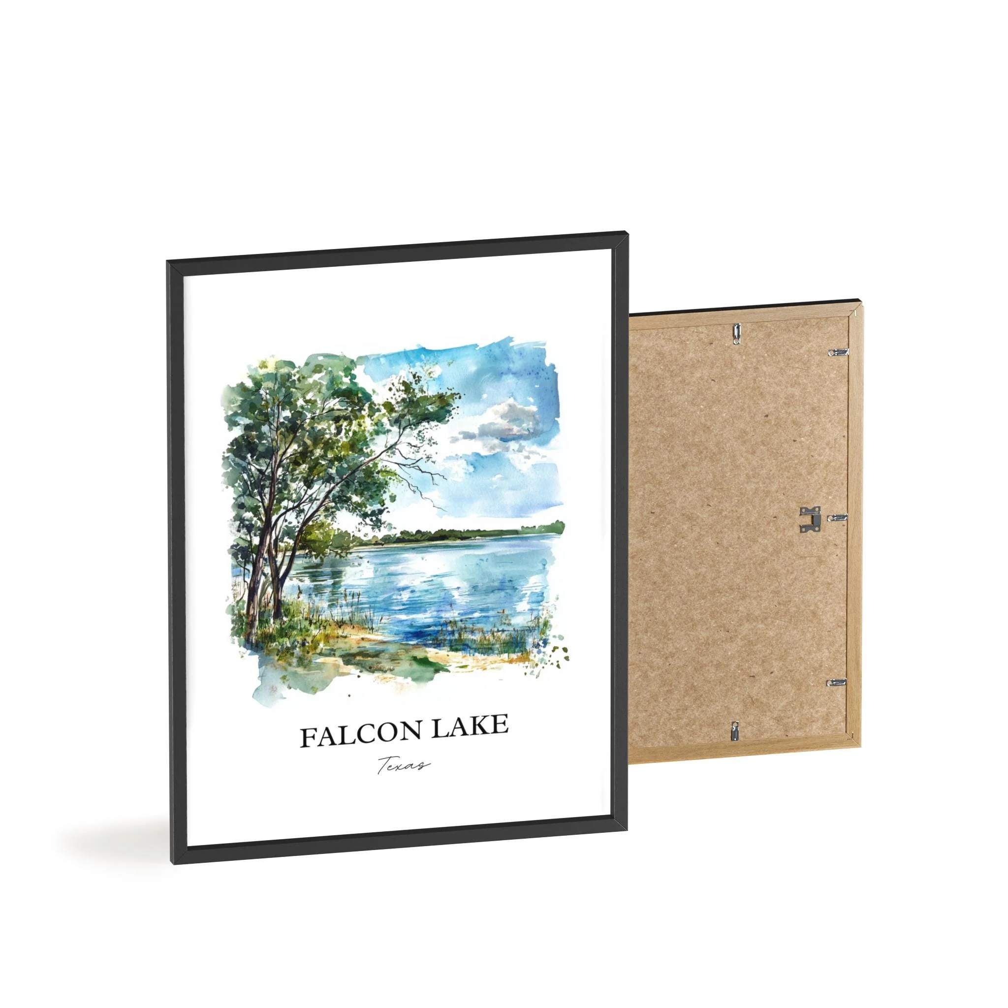 Falcon Lake, Texas, USA – Watercolor Art Print - Image 8