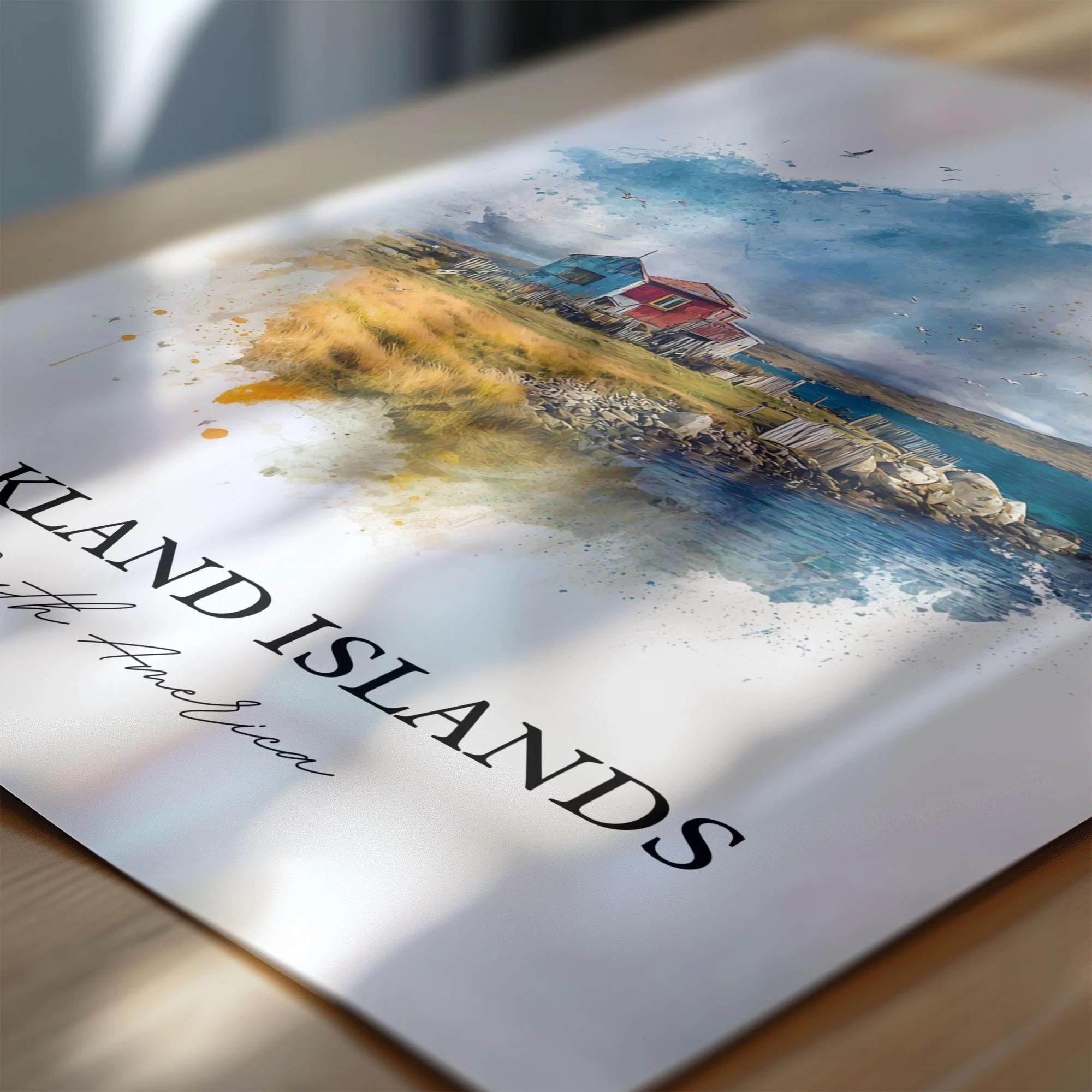 Falkland Islands, Islas Malvinas – Watercolor Art Print - Image 2
