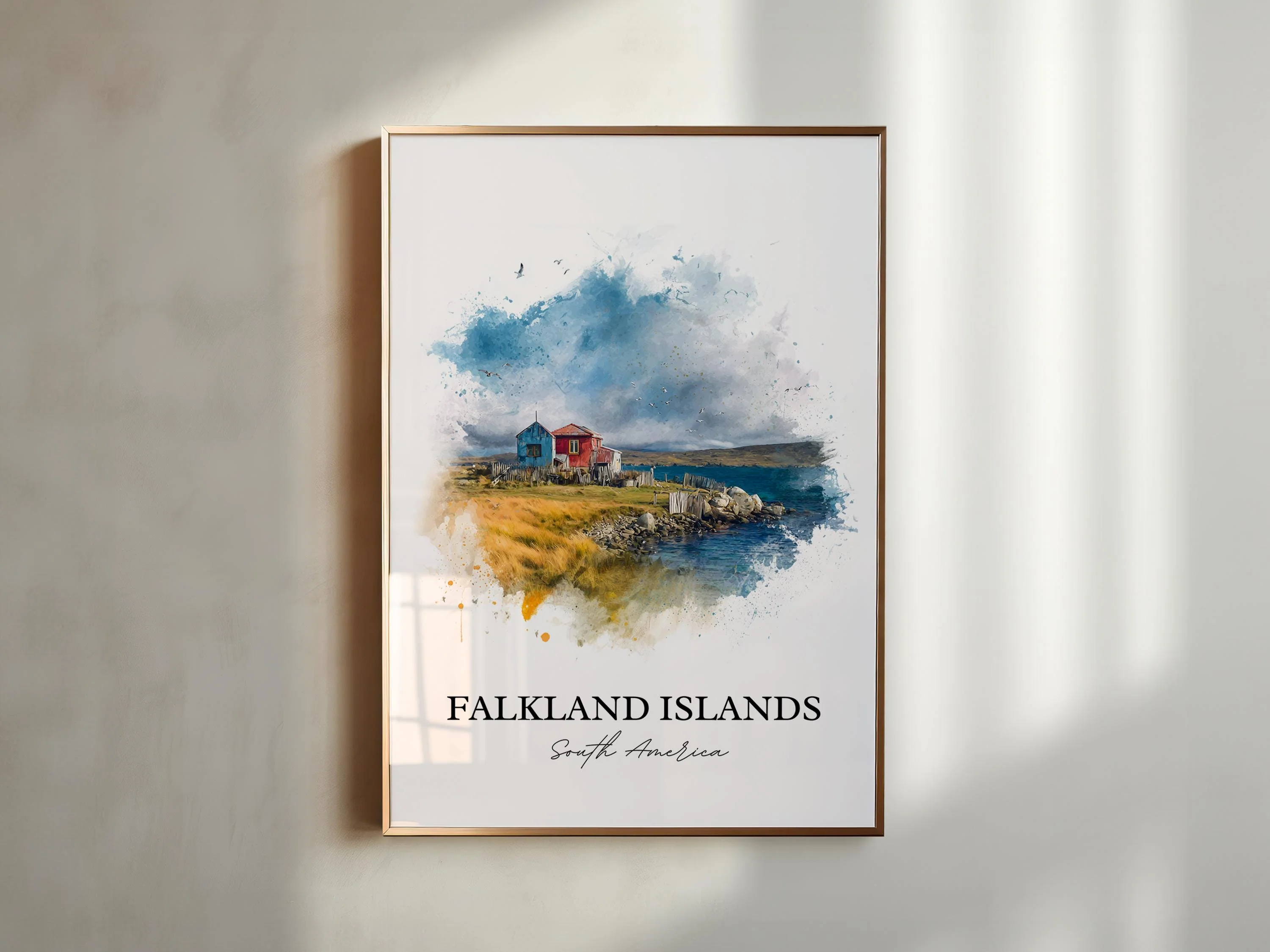 Falkland Islands, Islas Malvinas – Watercolor Art Print - Image 3