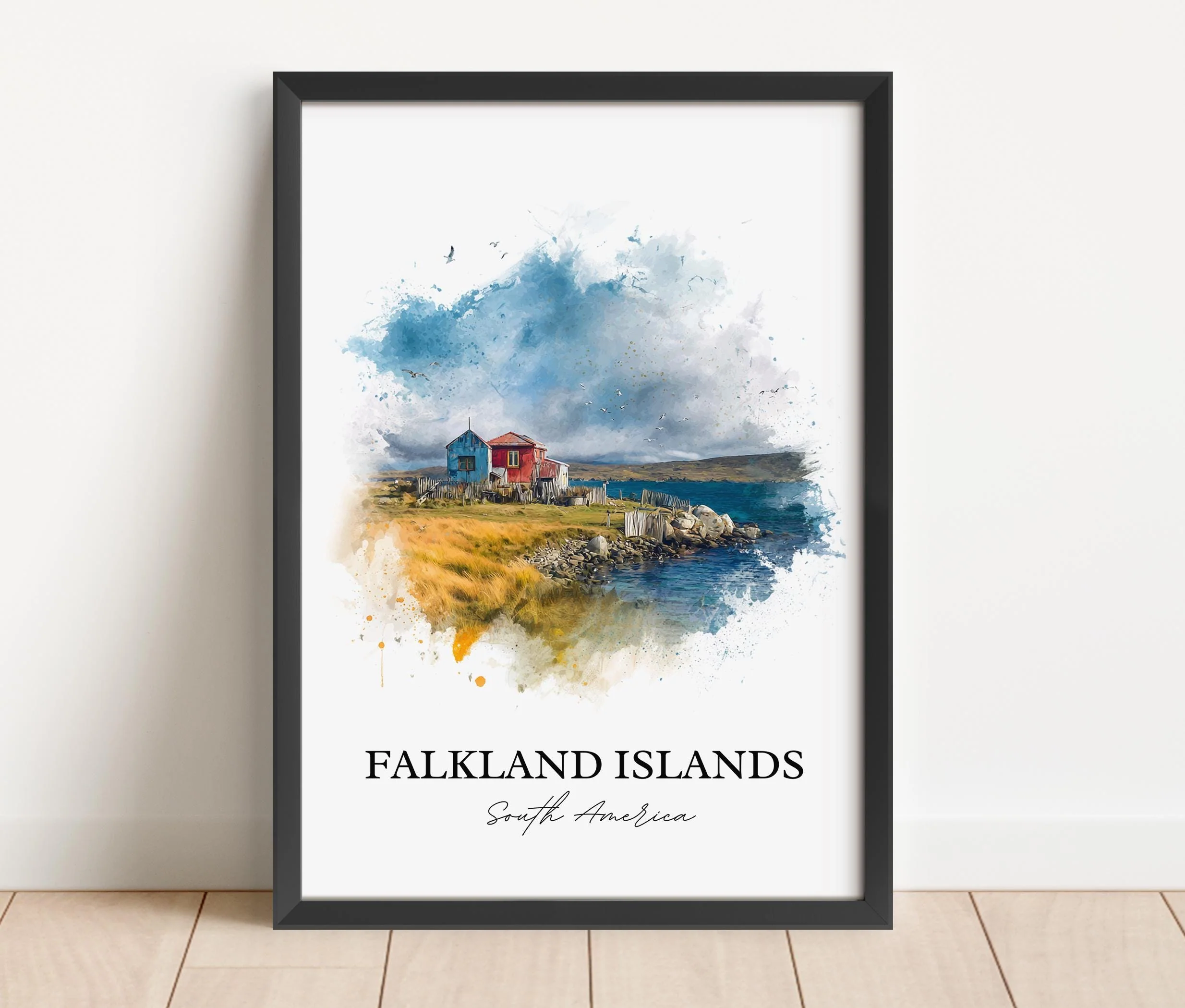 Falkland Islands, Islas Malvinas – Watercolor Art Print - Image 4