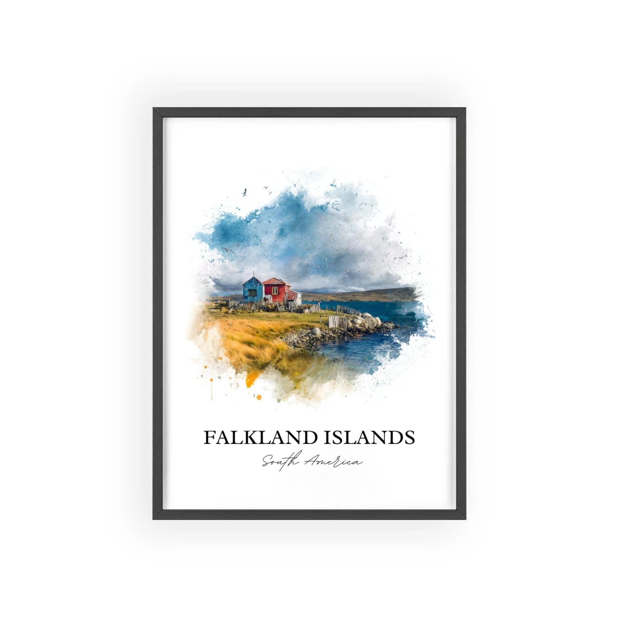 Falkland Islands, Islas Malvinas – Watercolor Art Print - Image 7
