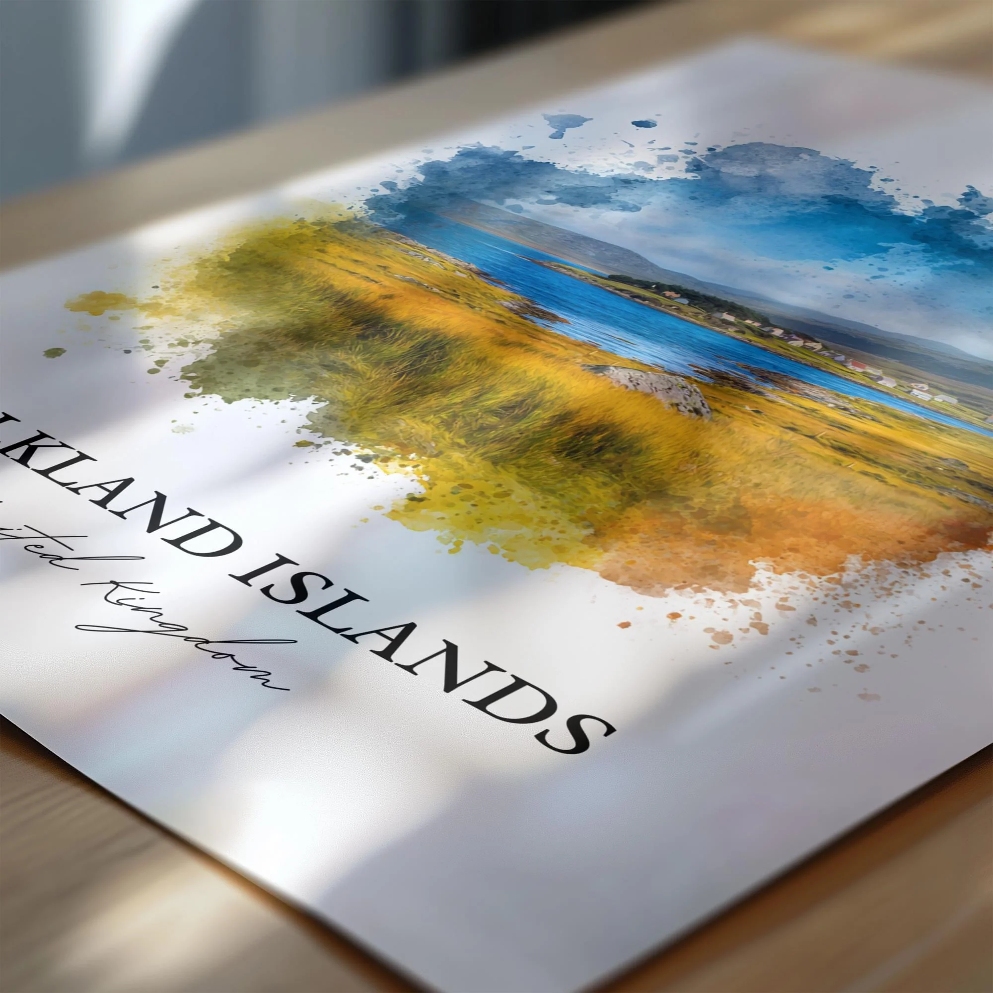 Falkland Islands, UK – Watercolor Art Print - Image 2
