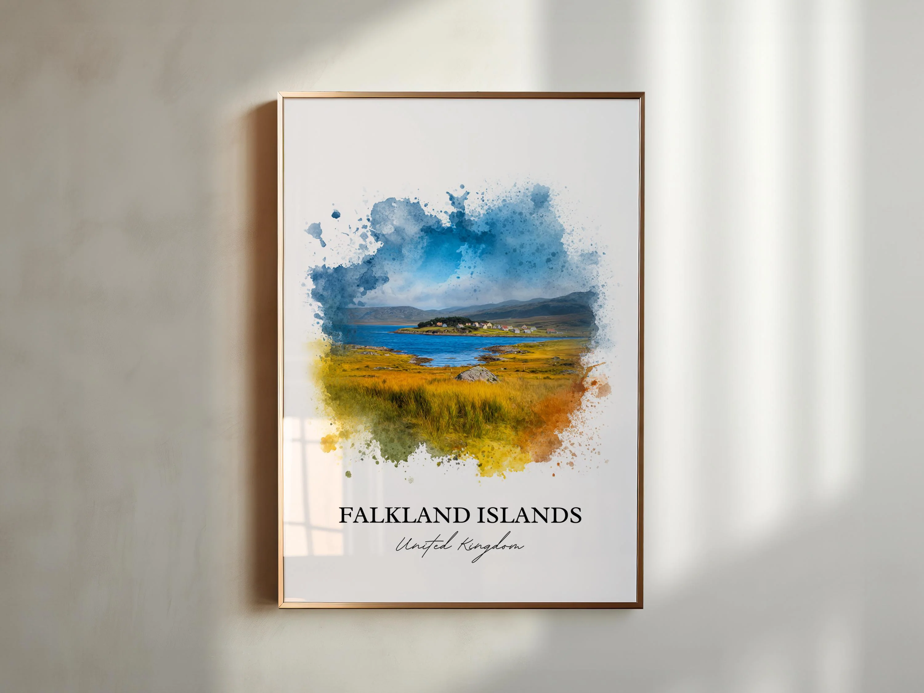 Falkland Islands, UK – Watercolor Art Print - Image 4