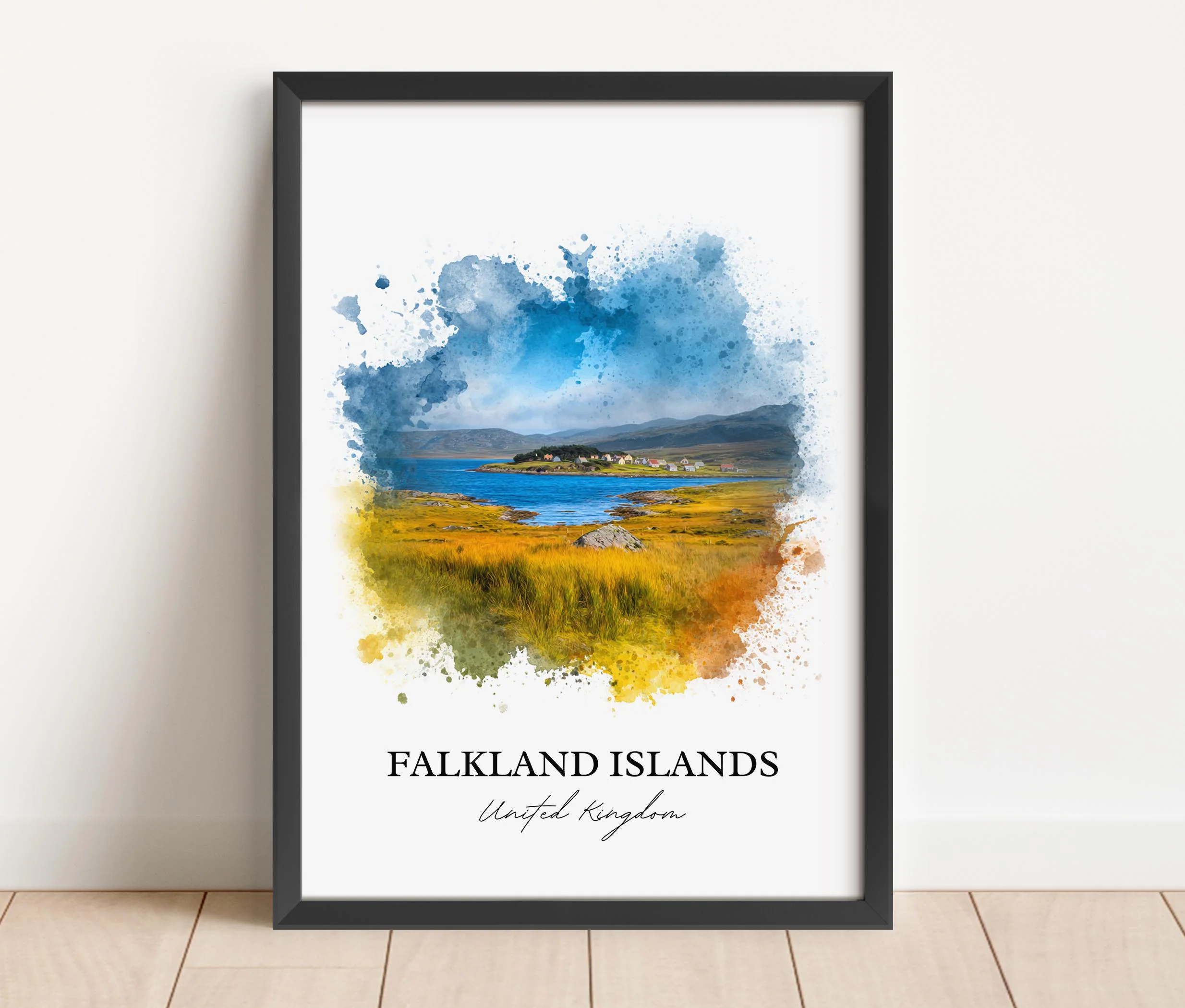 Falkland Islands, UK – Watercolor Art Print - Image 5