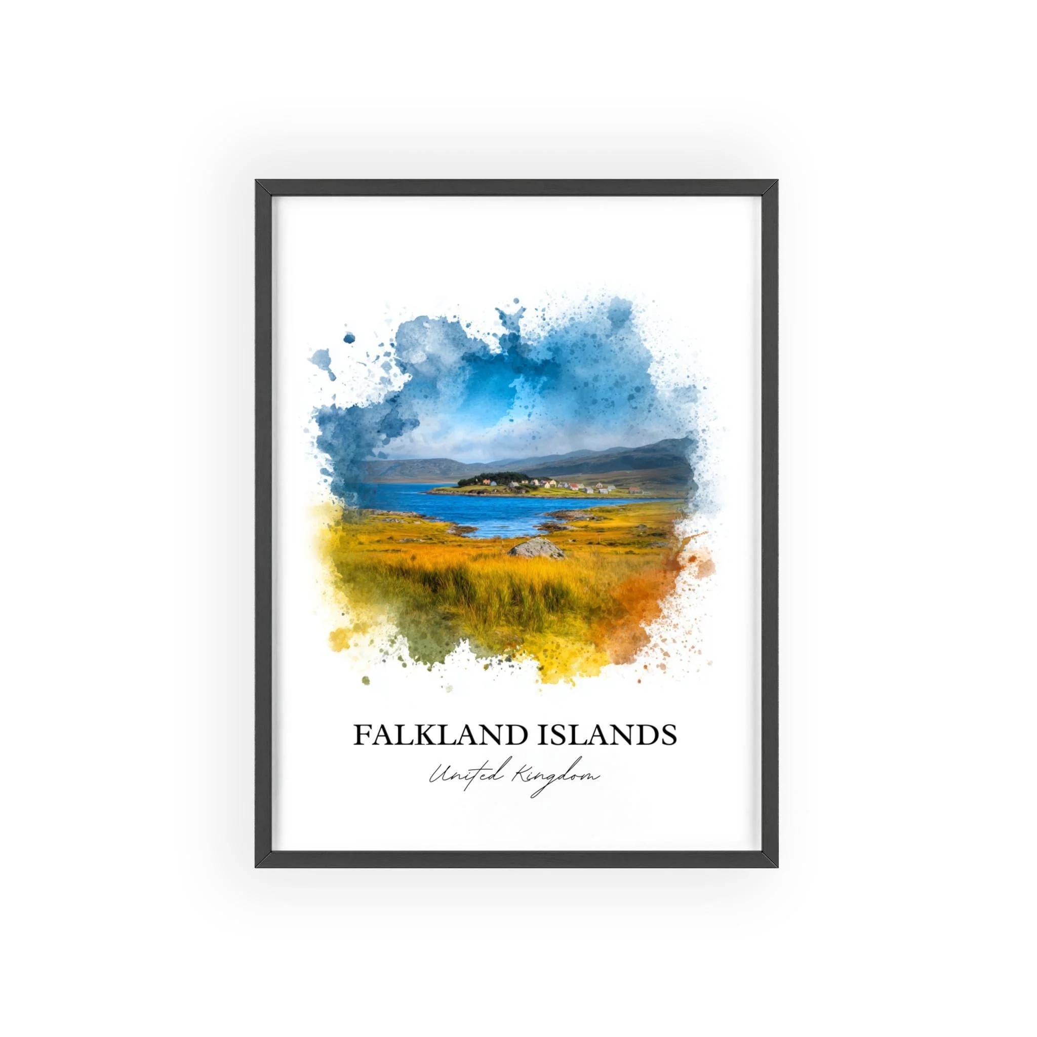 Falkland Islands, UK – Watercolor Art Print - Image 7