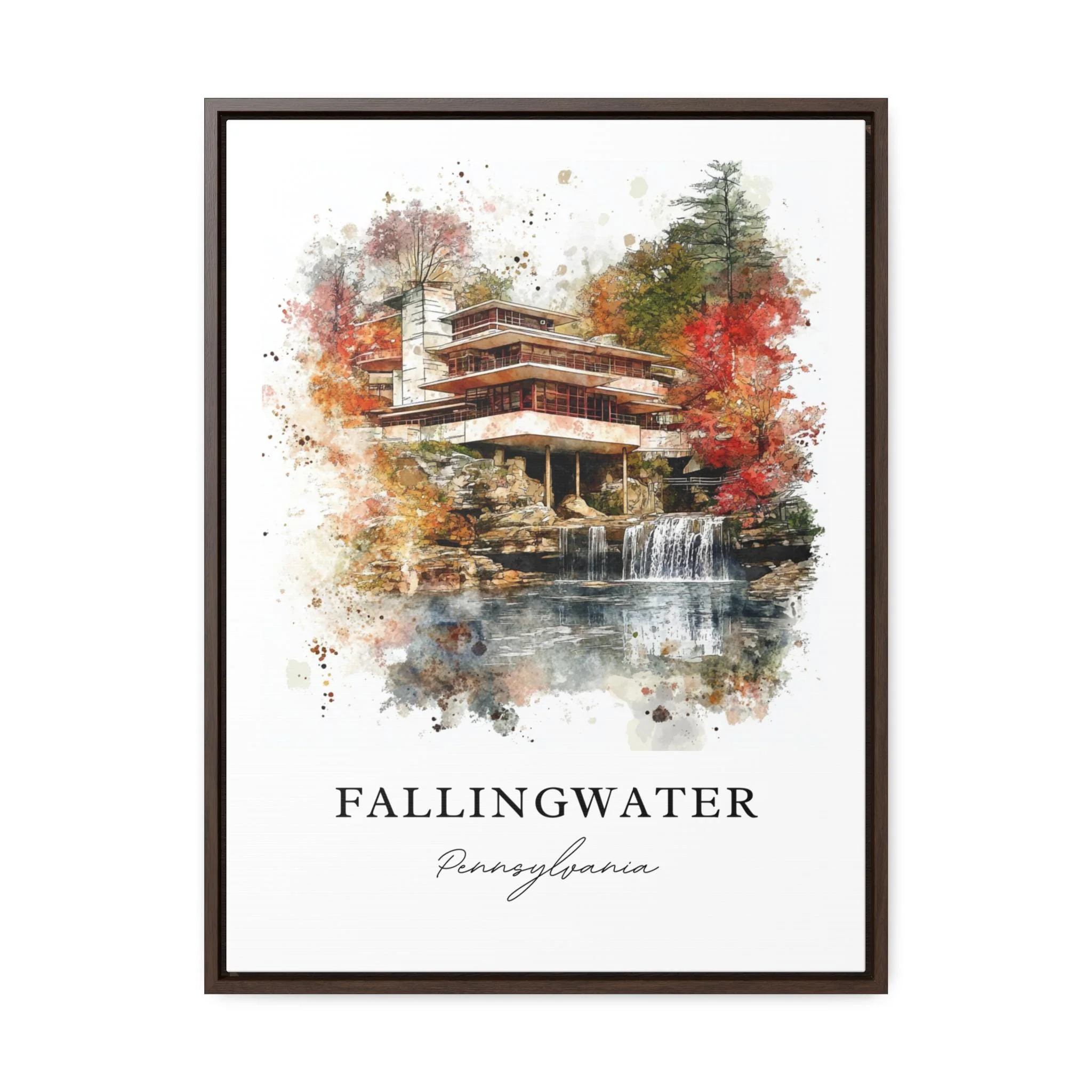 Fallingwater, Pennsylvania – Watercolor Art Print - Image 6