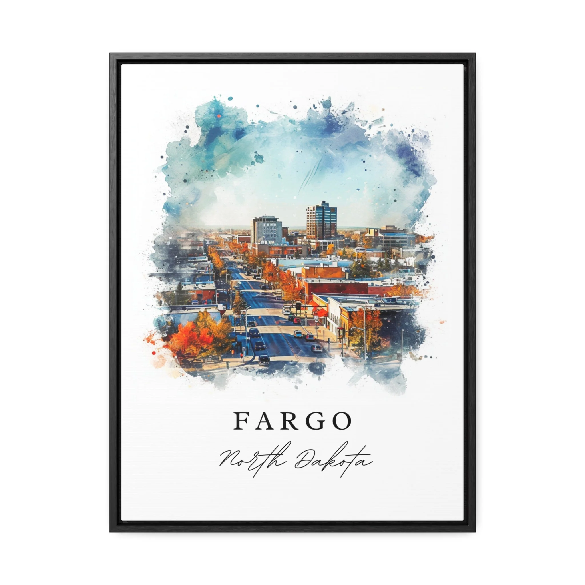 Fargo, North Dakota, USA – Watercolor Art Print - Image 6