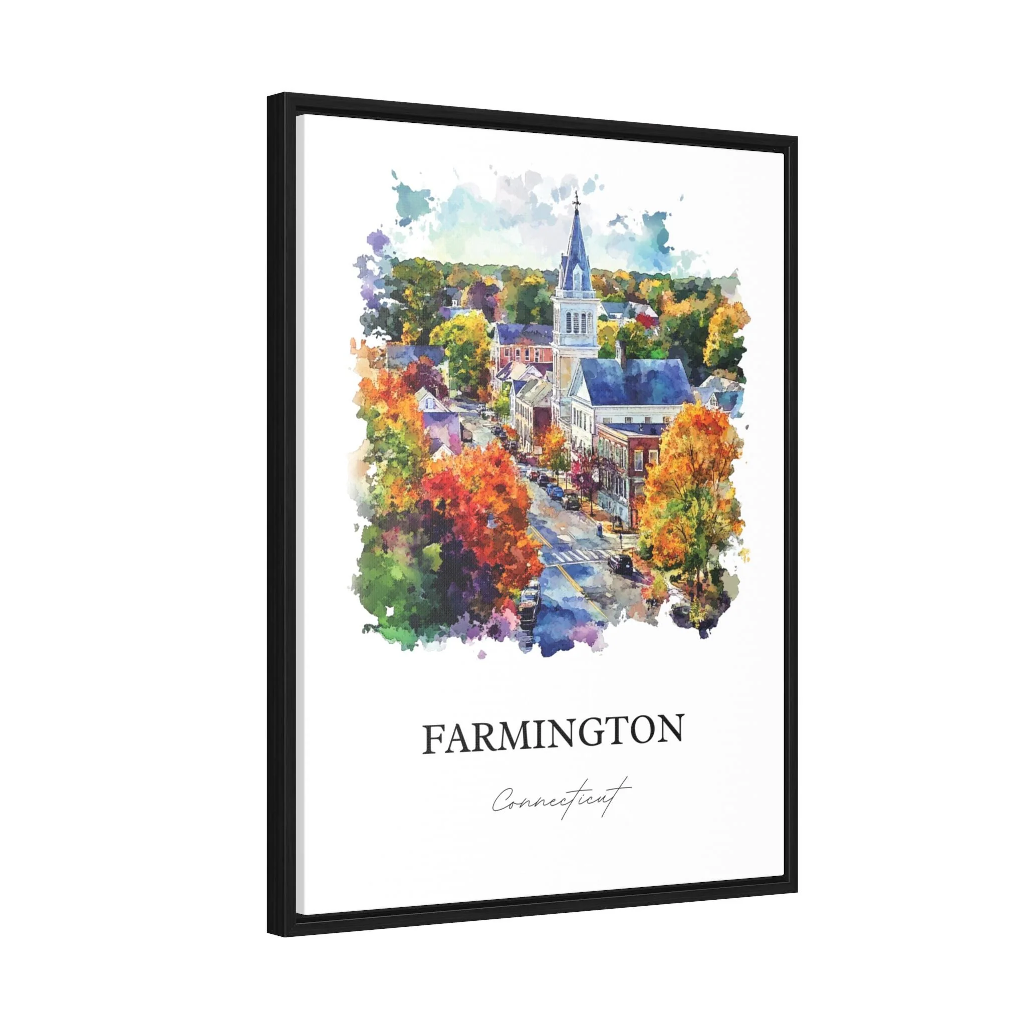 Farmington, Connecticut, Connecticut – Watercolor Art Print - Image 8