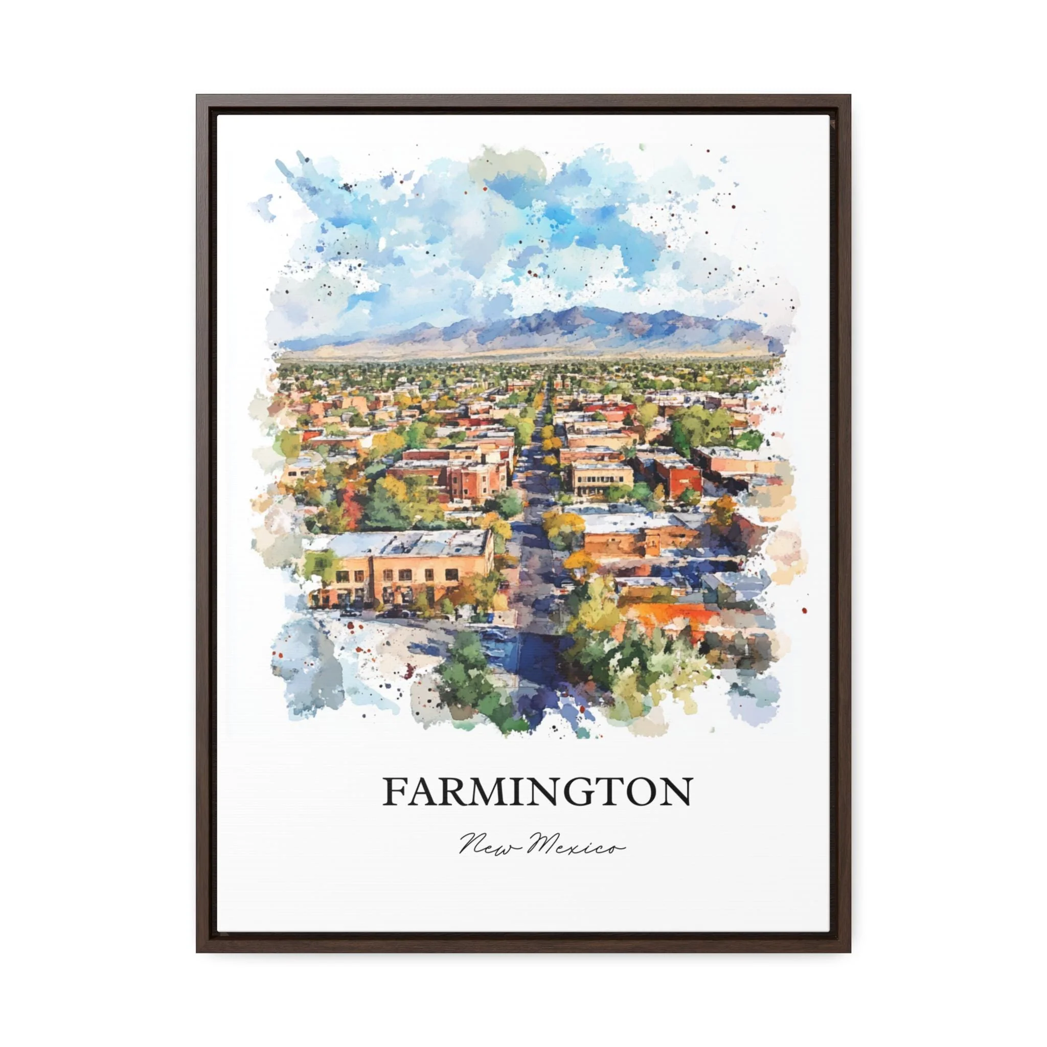 Farmington, New Mexico, USA – Watercolor Art Print - Image 7