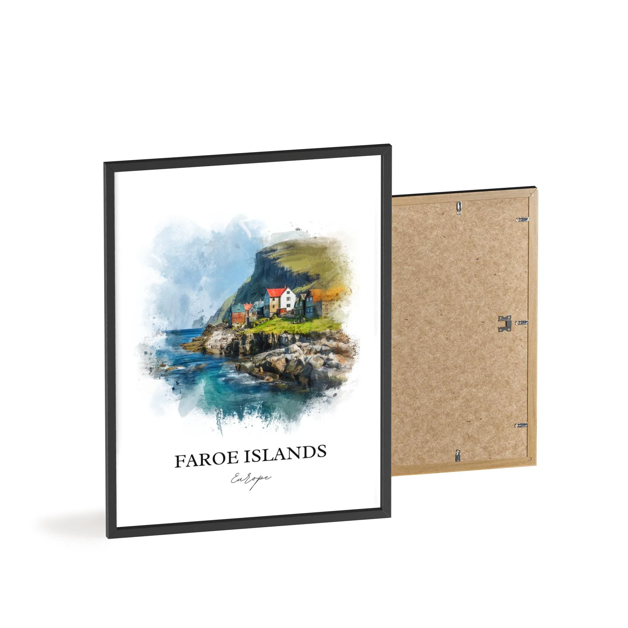 Faroe Islands, Denmark – Watercolor Art Print - Image 8