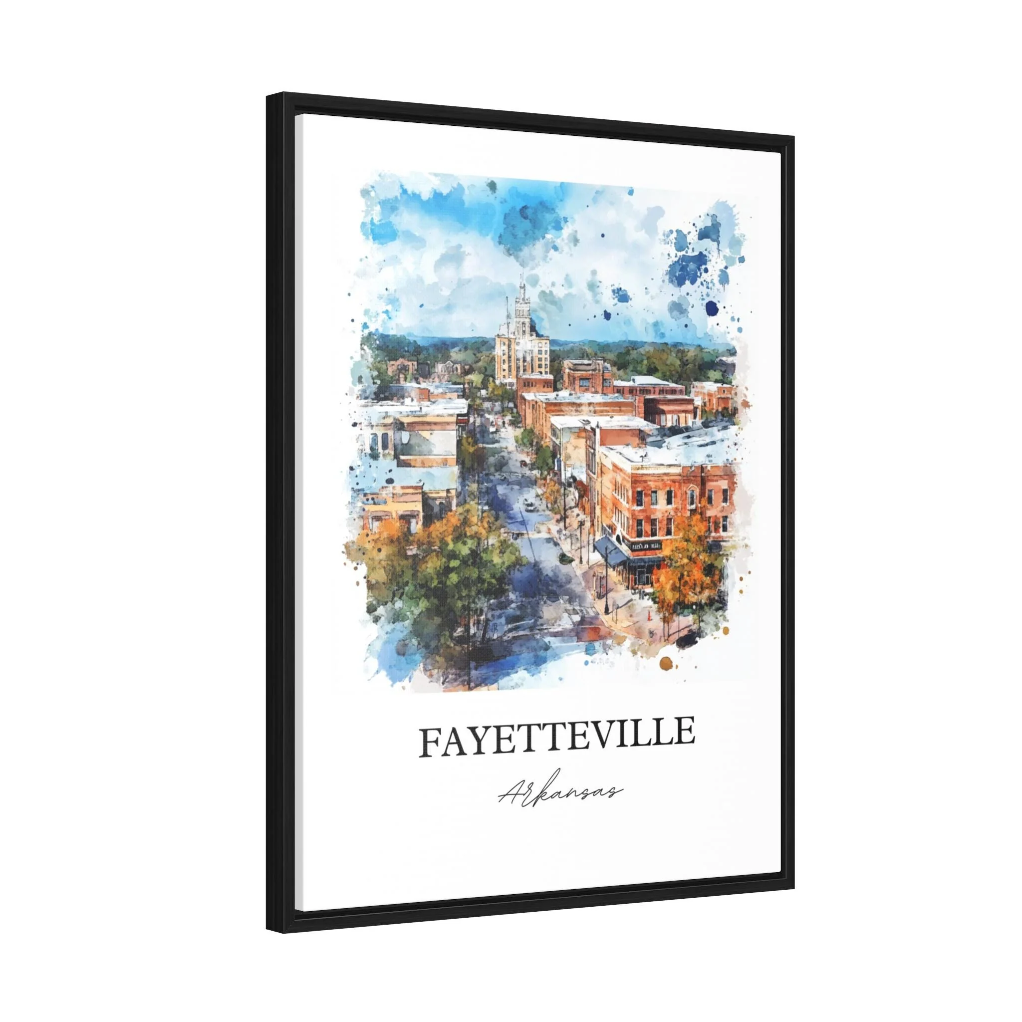 Fayetteville, Arkansas – Watercolor Art Print - Image 7