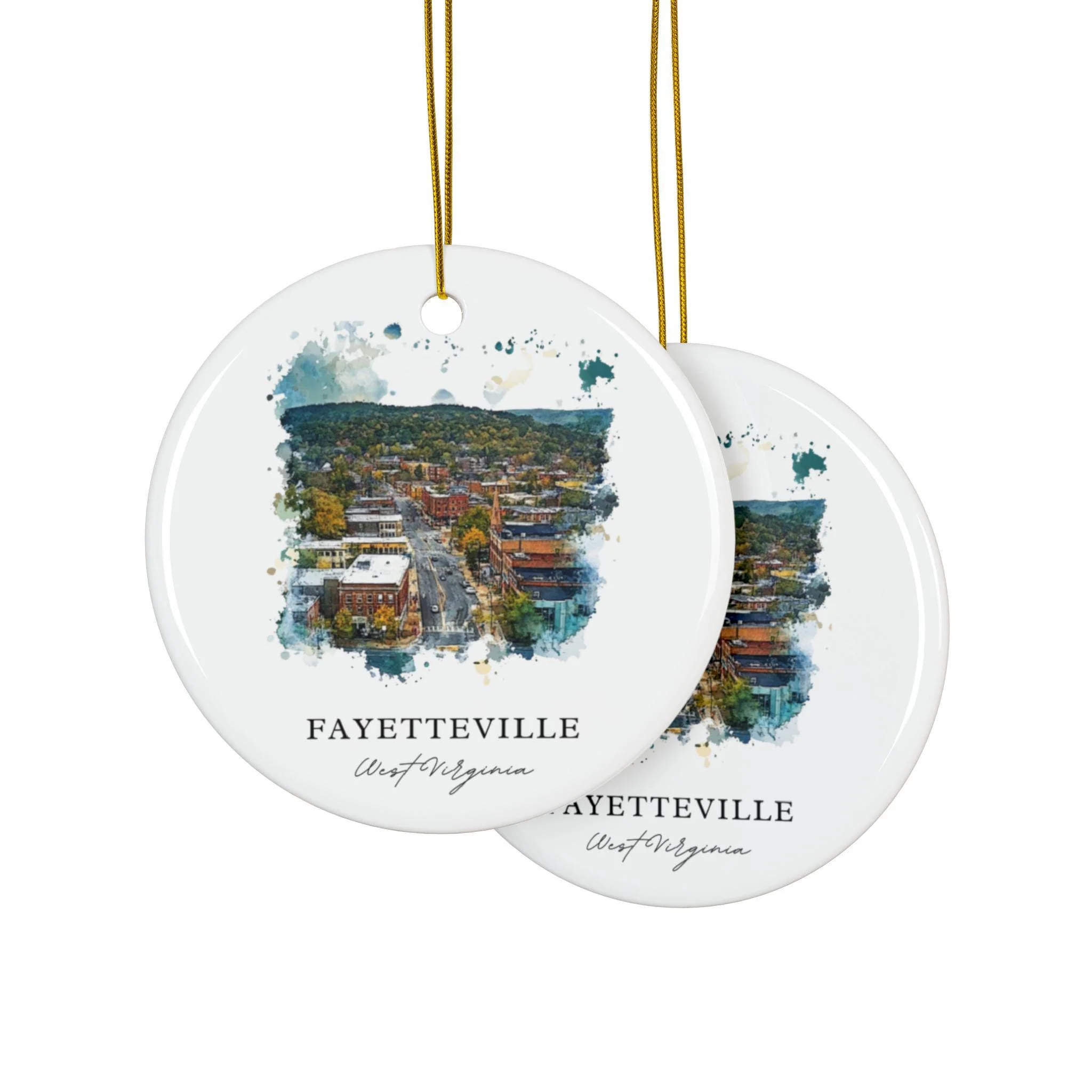 Fayetteville WV Ornament: Unique Fayetteville WV Souvenir, West Virginia Xmas Decor, and Authentic West Virginia Gift - Image 2