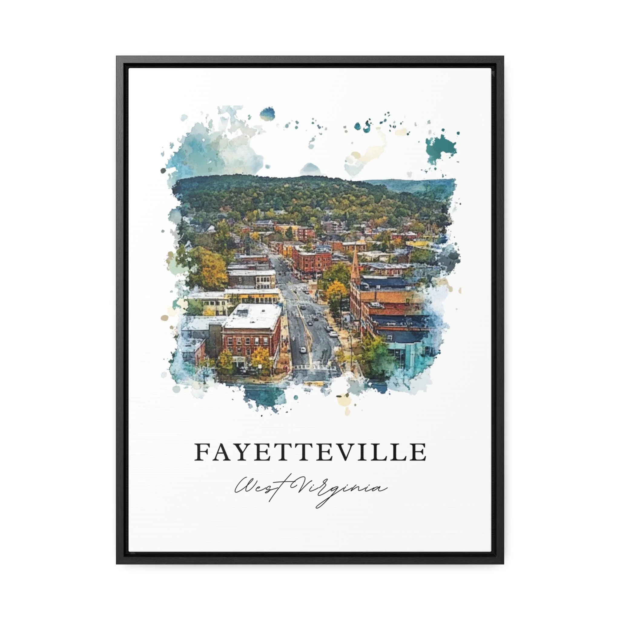 Fayetteville, WV, USA – Watercolor Art Print - Image 5