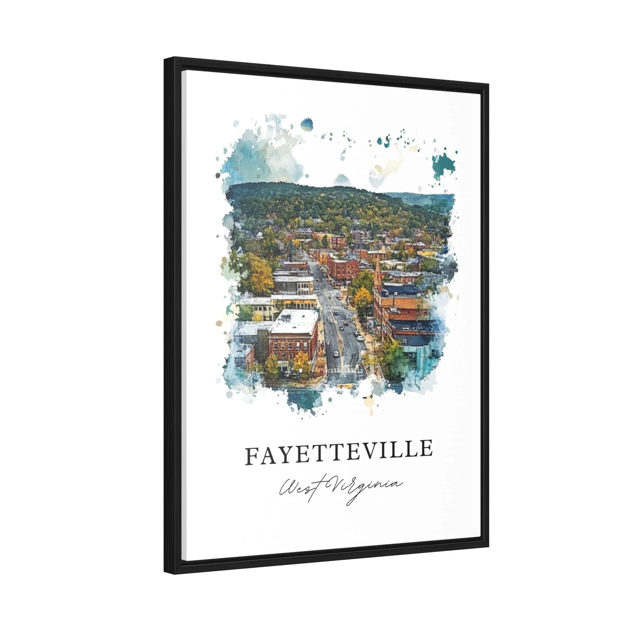 Fayetteville, WV, USA – Watercolor Art Print - Image 6