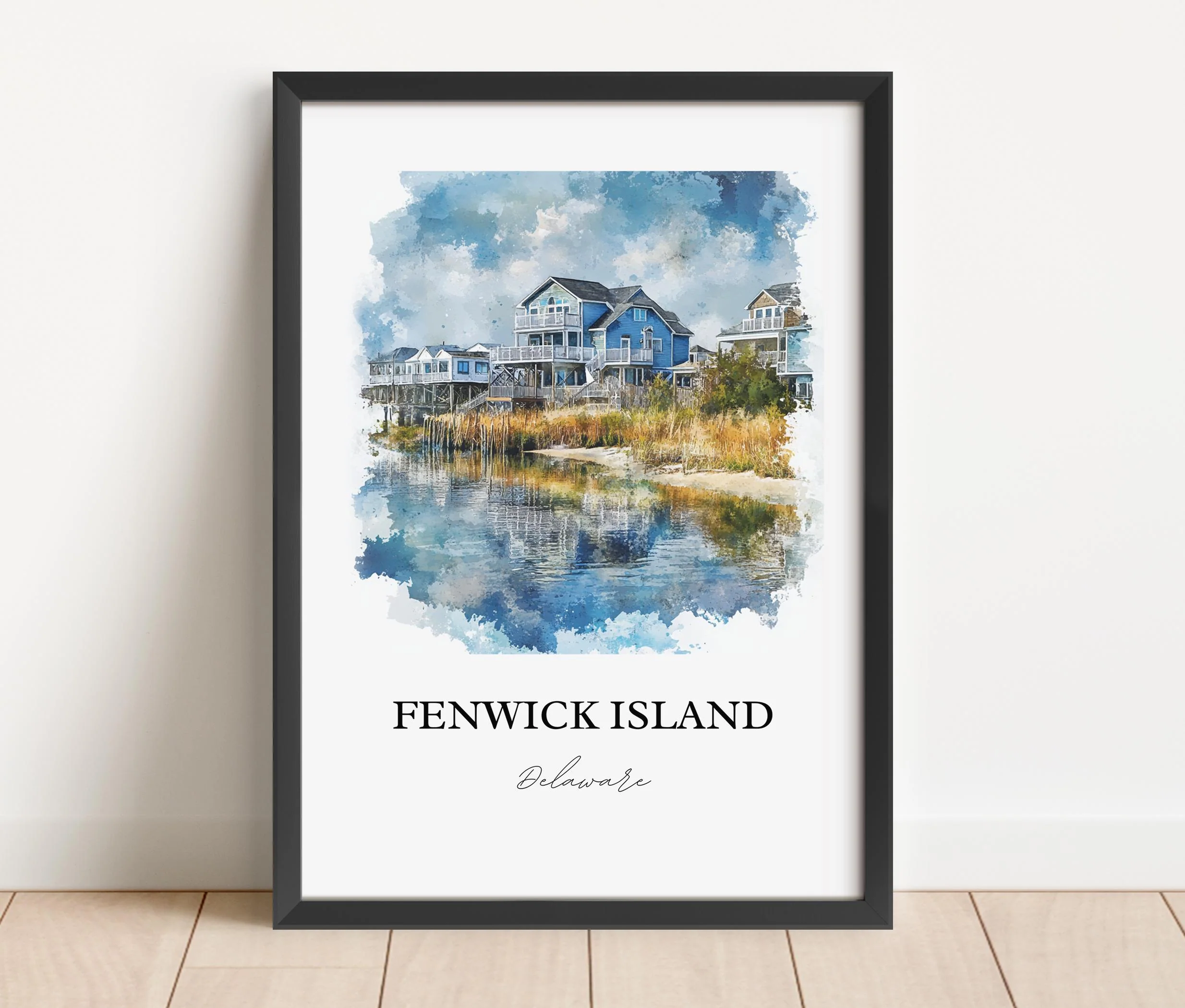 Fenwick Island, DE, USA – Watercolor Art Print - Image 6
