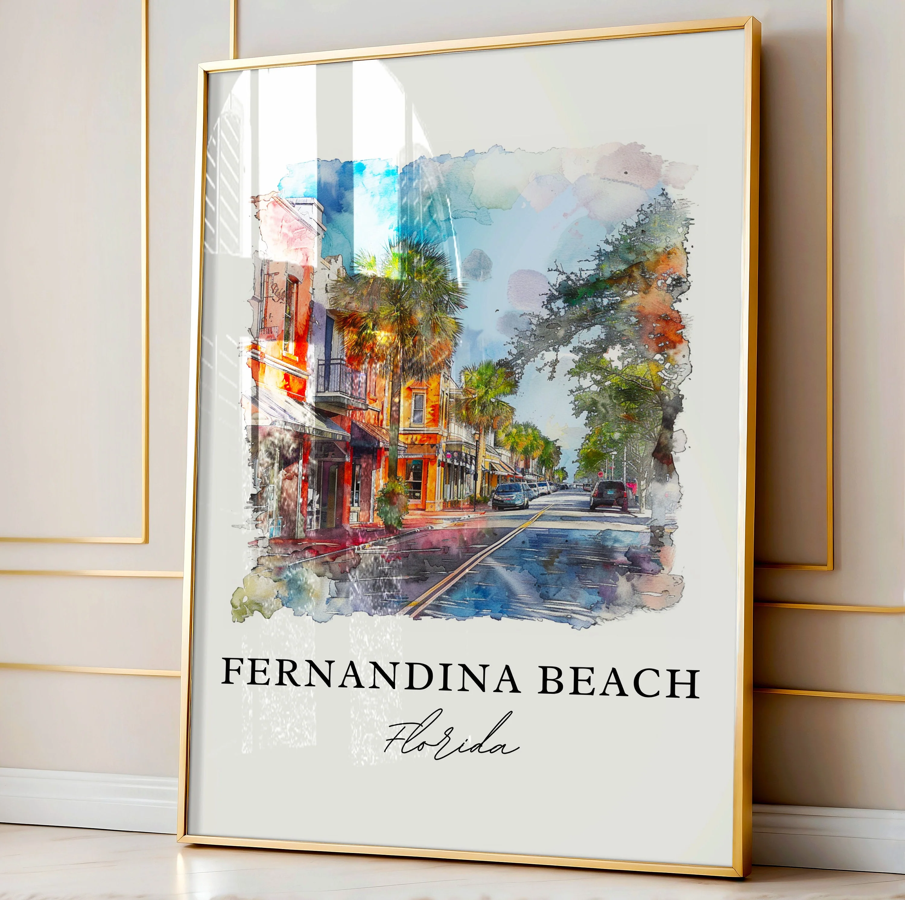 Fernandina Beach, USA – Watercolor Art Print - Image 4