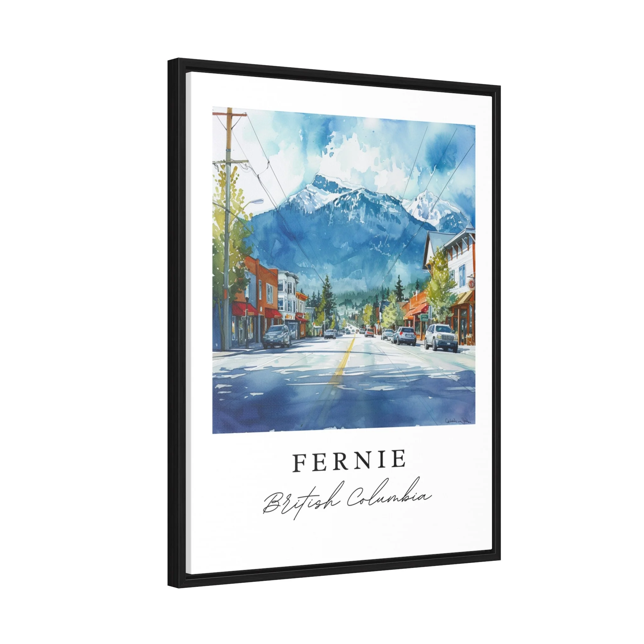 Fernie, Canada – Watercolor Art Print - Image 6