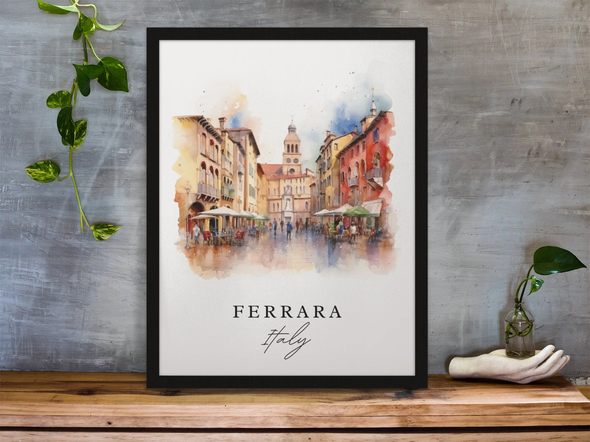 Ferrara, Italy – Watercolor Art Print