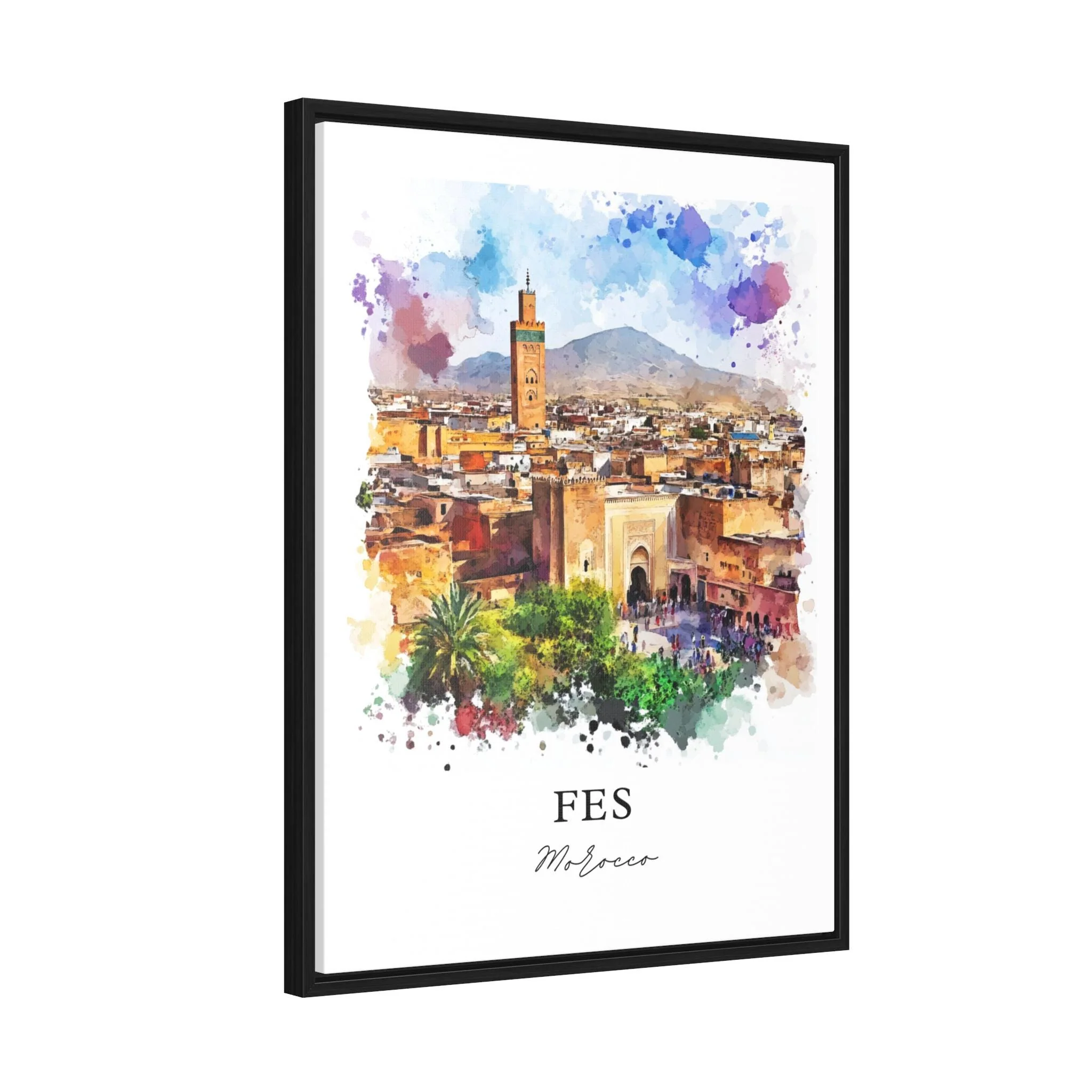 Fes, Morocco – Watercolor Art Print - Image 7