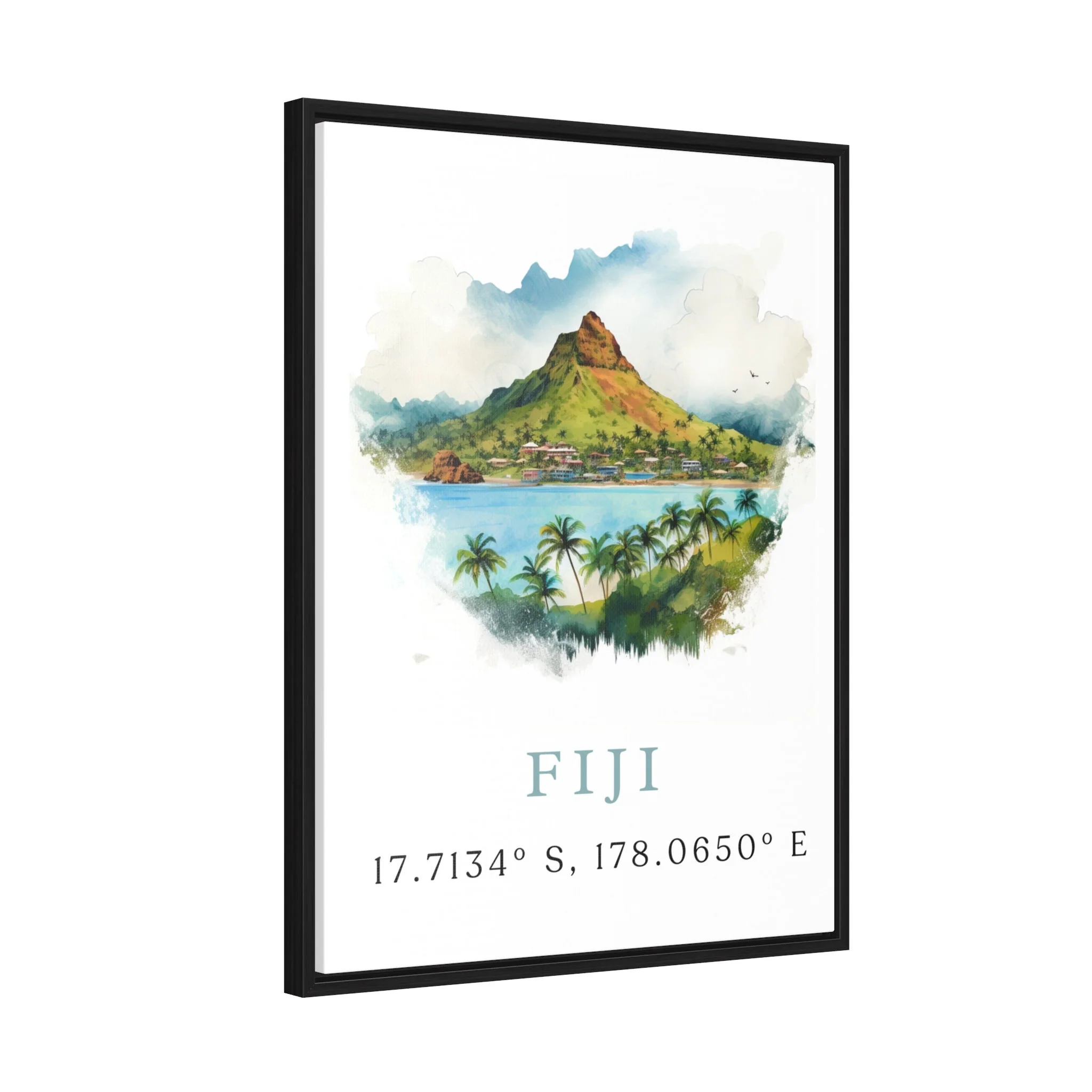 Fiji, Fiji – Watercolor Art Print - Image 6