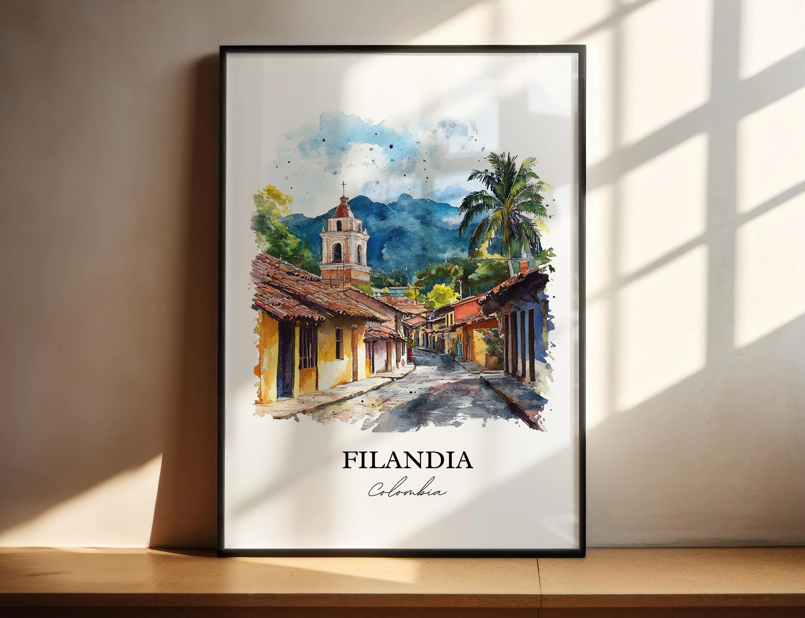 Filandia, Colombia – Watercolor Art Print