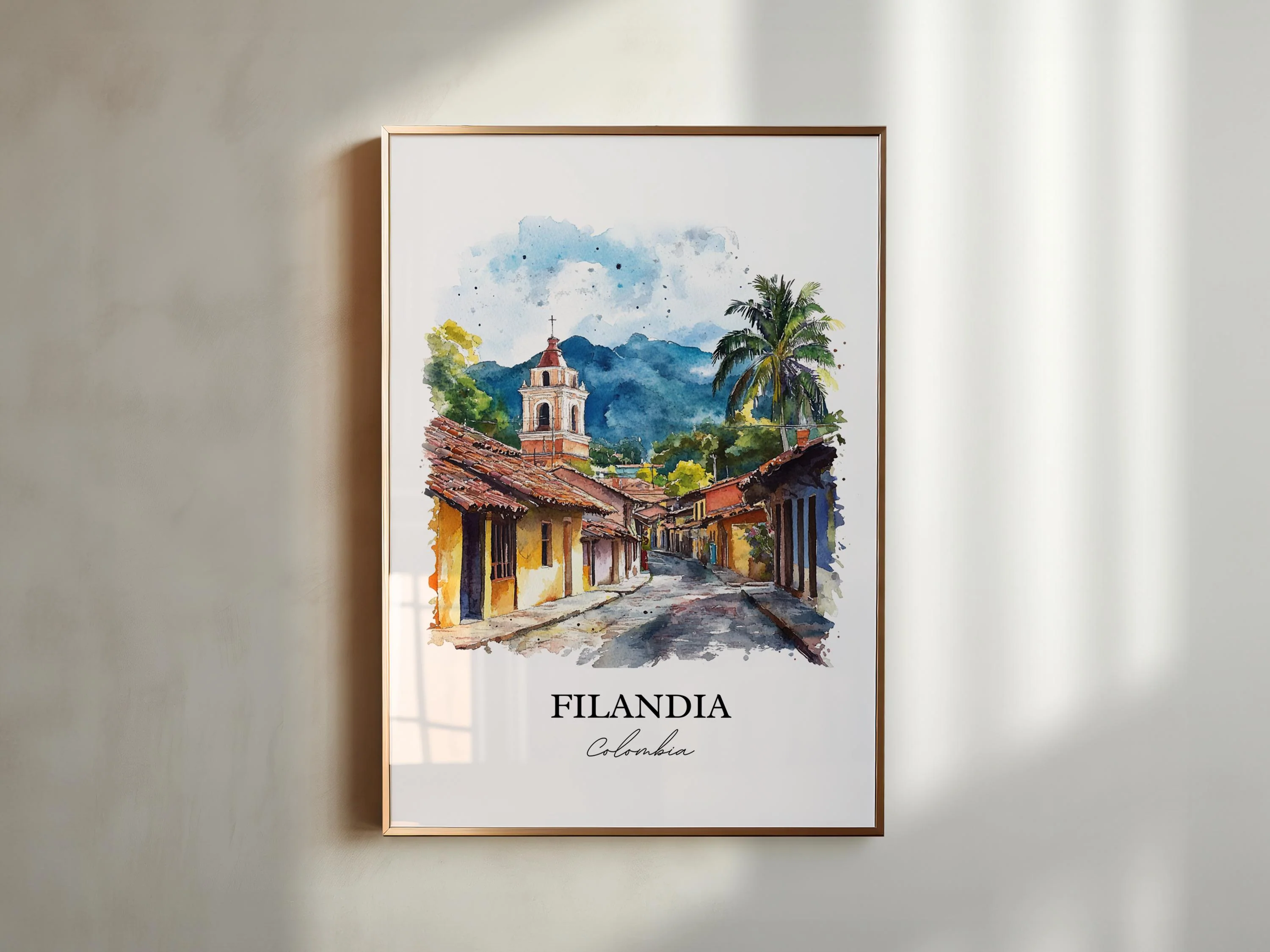 Filandia, Colombia – Watercolor Art Print - Image 5