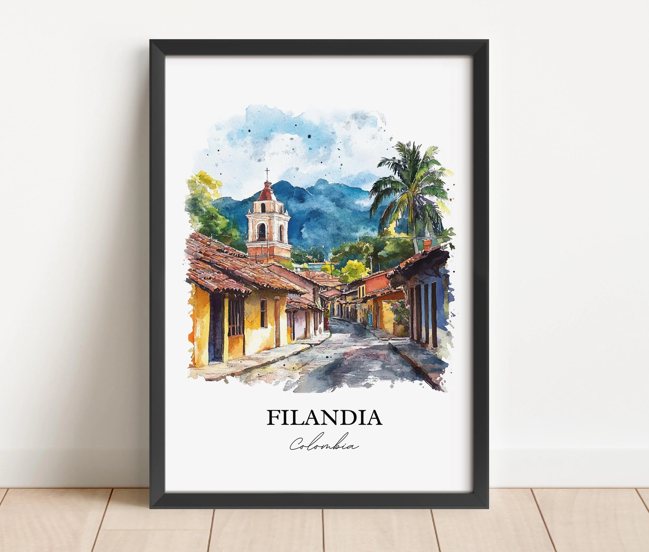 Filandia, Colombia – Watercolor Art Print - Image 6