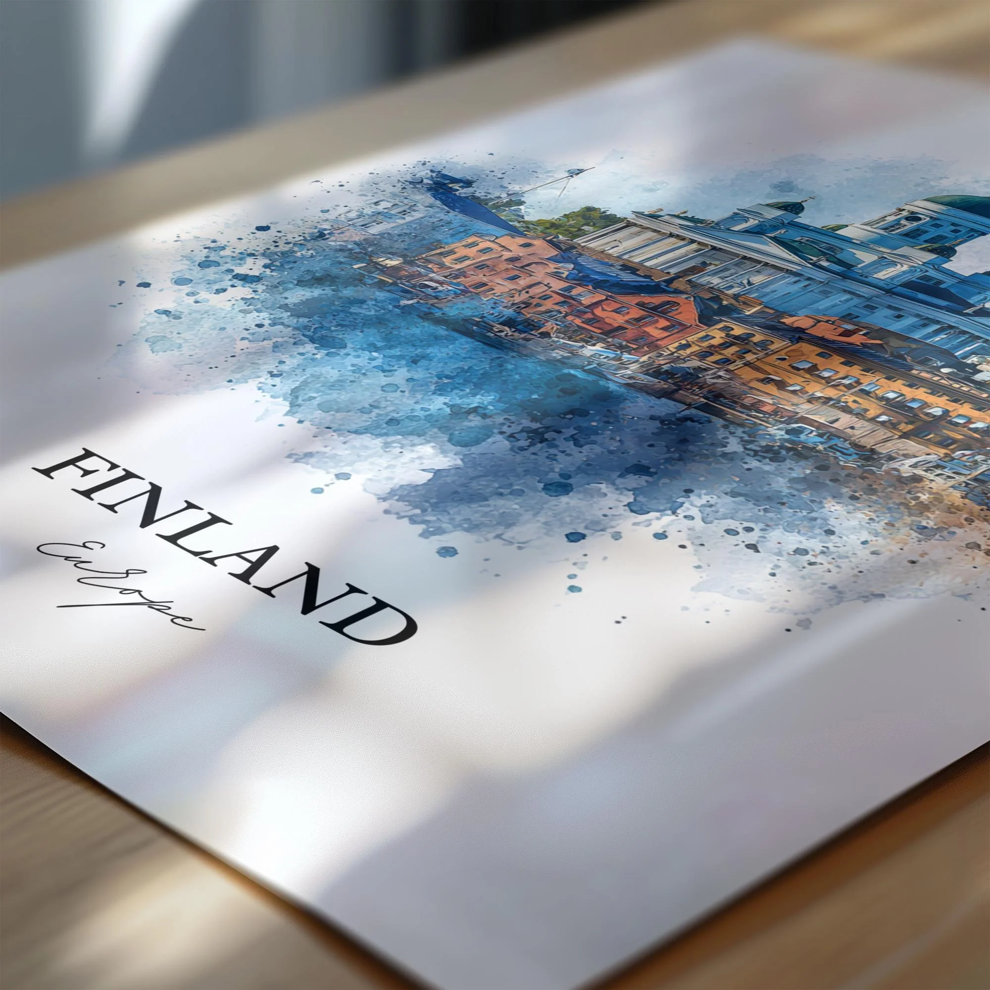 Finland, Finland – Watercolor Art Print - Image 2