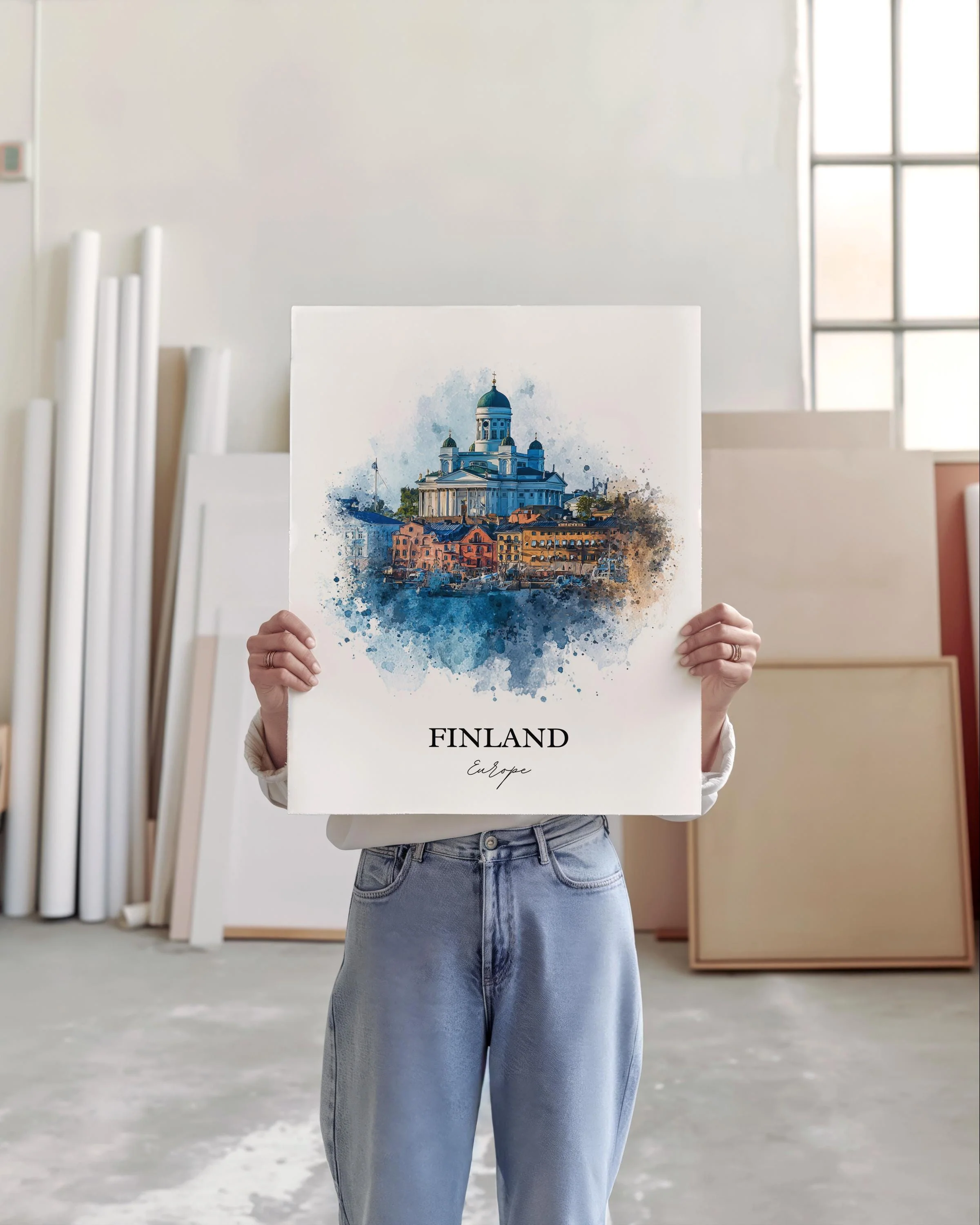 Finland, Finland – Watercolor Art Print - Image 4