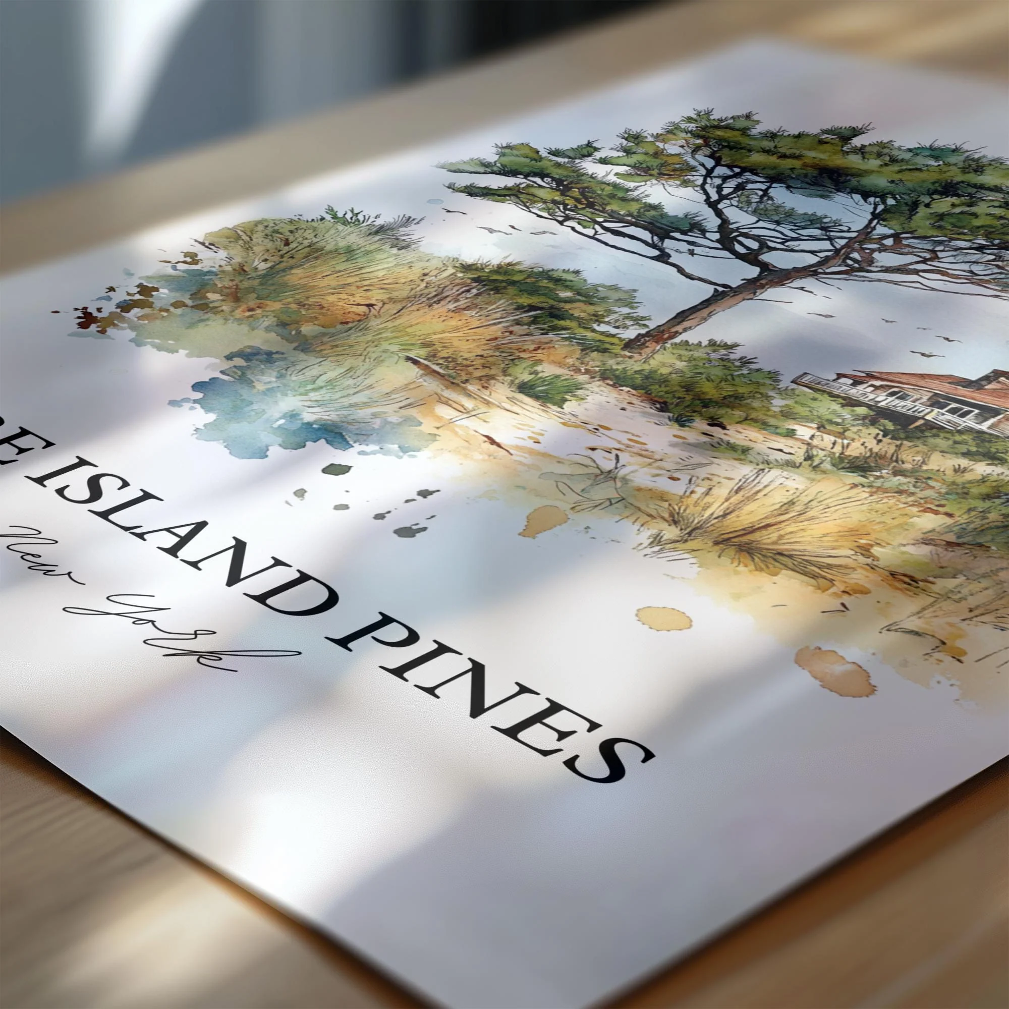 Fire Island, USA – Watercolor Art Print - Image 2