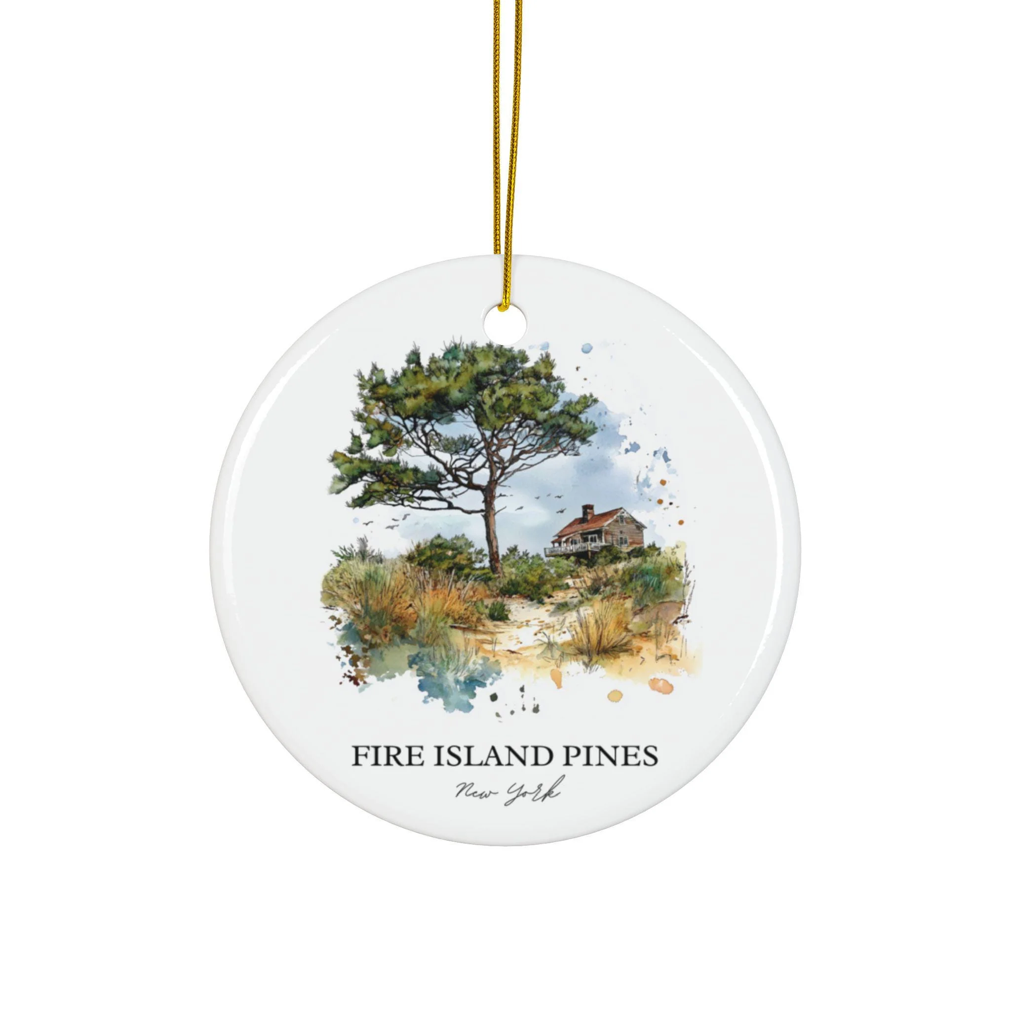 Fire Island Ornament: Unique Fire Island NY Souvenir, Fire Island Xmas Decor, and Authentic Fire Island Pines Gift