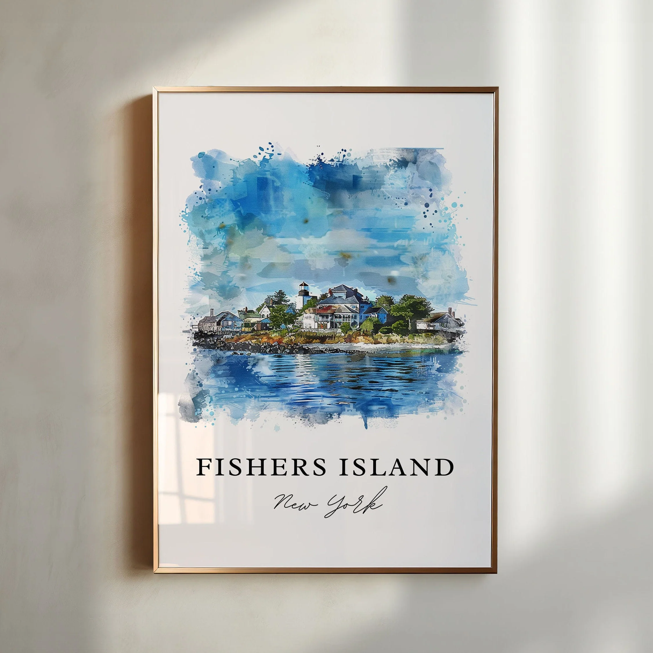 Fishers Island, NY, USA – Watercolor Art Print