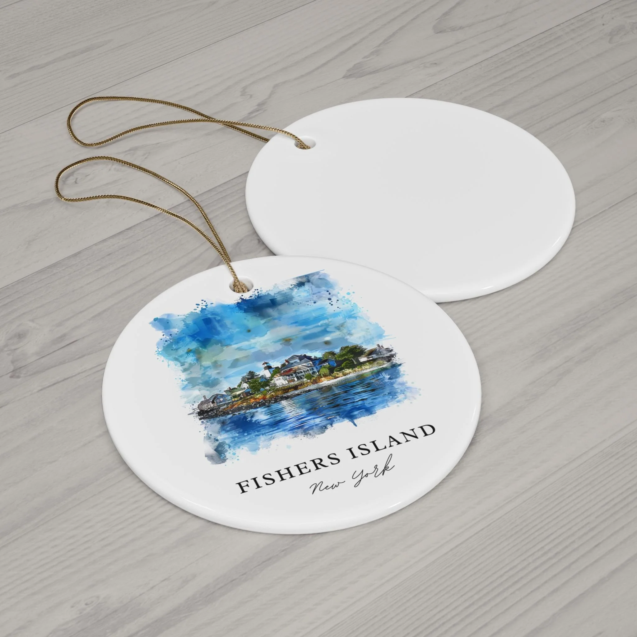 Fishers Island NY Ornament: Unique Fishers Island Souvenir, Fishers Island NYC Xmas Decor, and Authentic Fishers Island NY Christmas Gift - Image 2