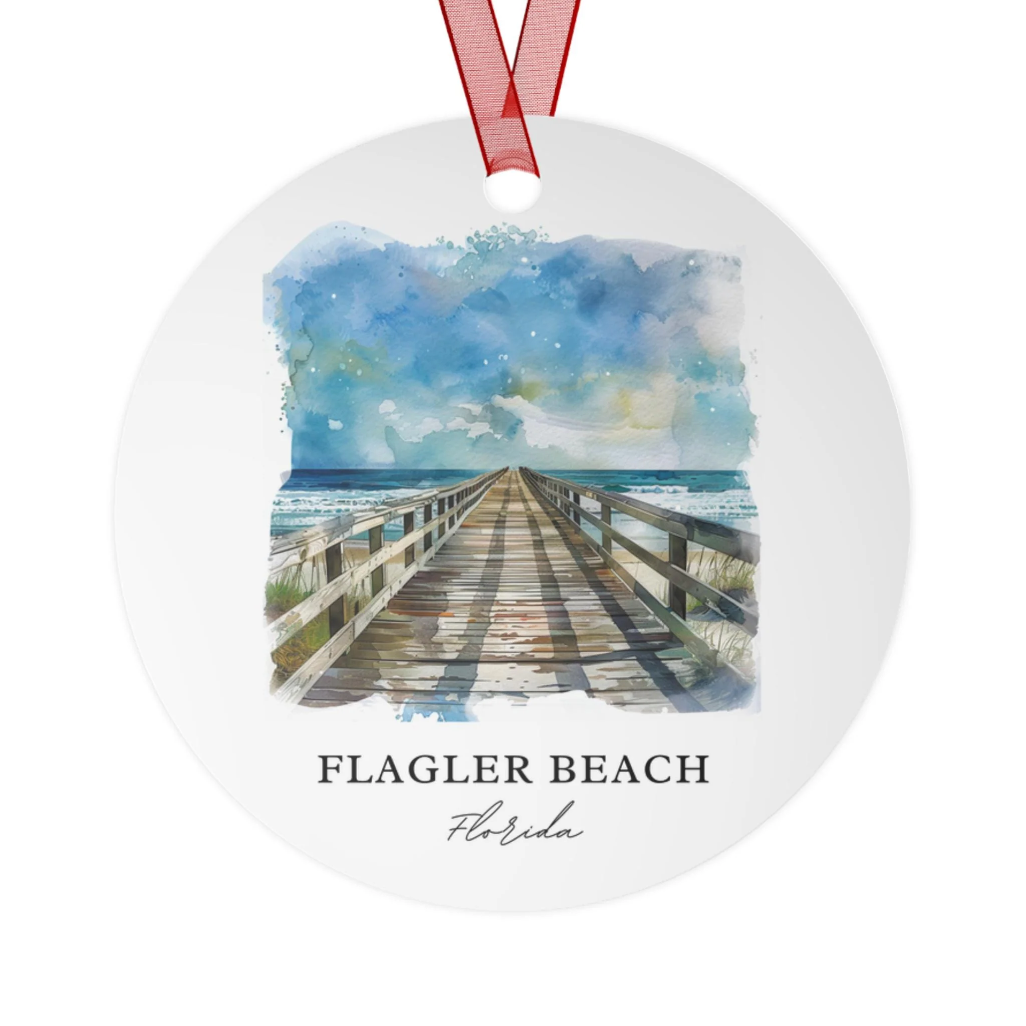 Flagler Beach FL Ornament: Unique Flagler Beach Souvenir, Flagler Beach Xmas Decor, and Authentic Flagler FL Gift