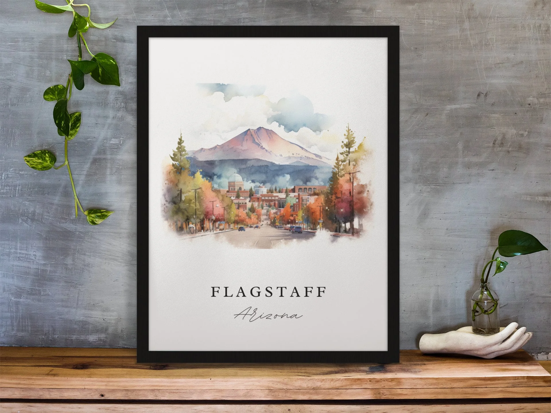 Flagstaff, Arizona – Watercolor Art Print