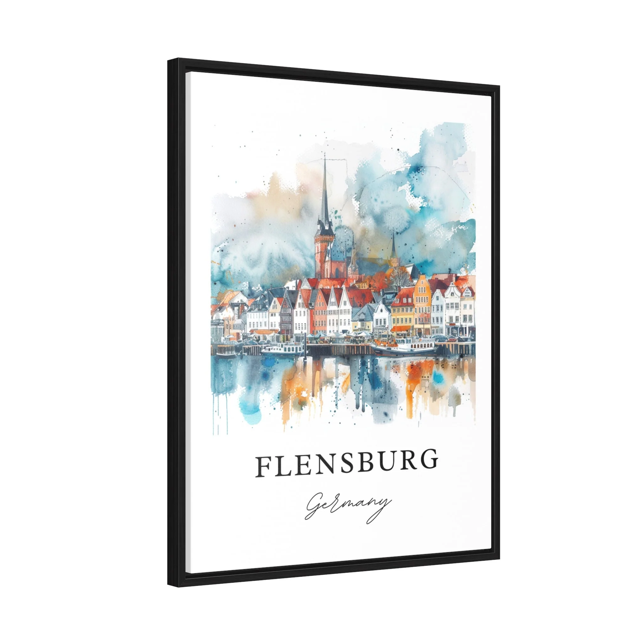 Flensburg, Germany – Watercolor Art Print - Image 7