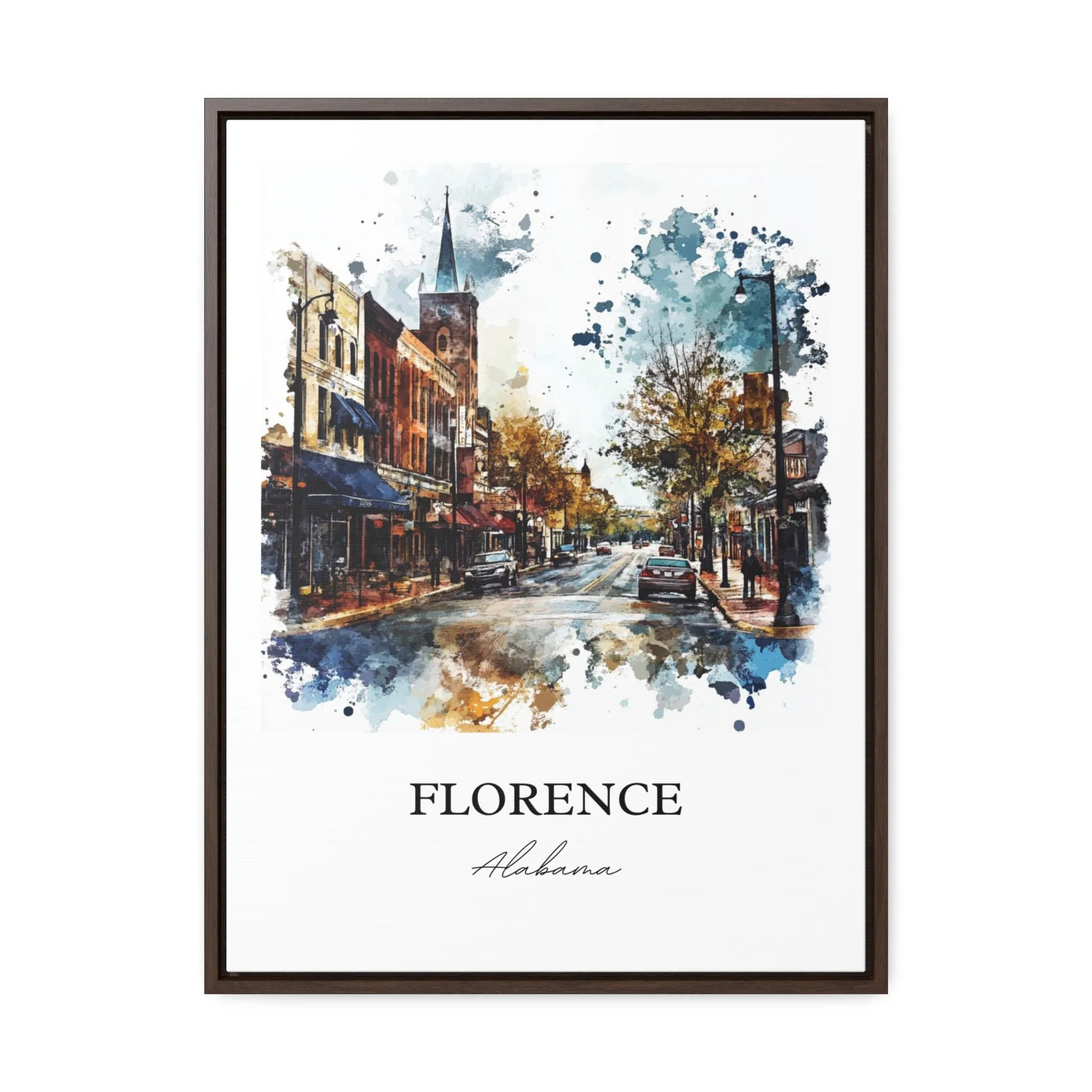 Florence, Alabama Watercolor Art Print - Image 7