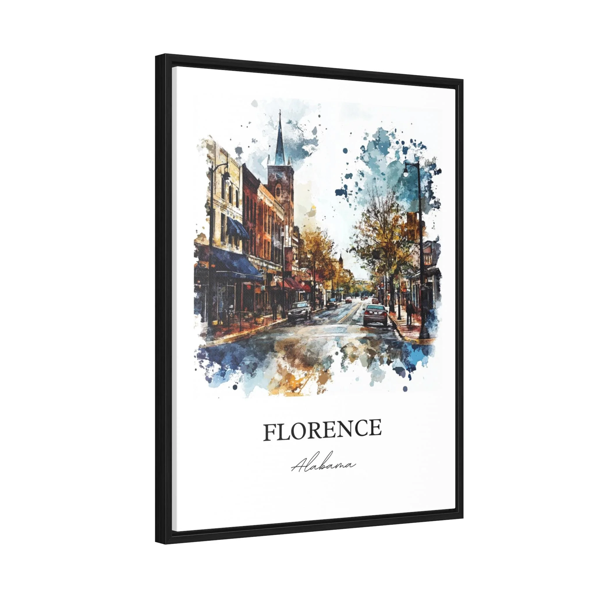 Florence, Alabama Watercolor Art Print - Image 9
